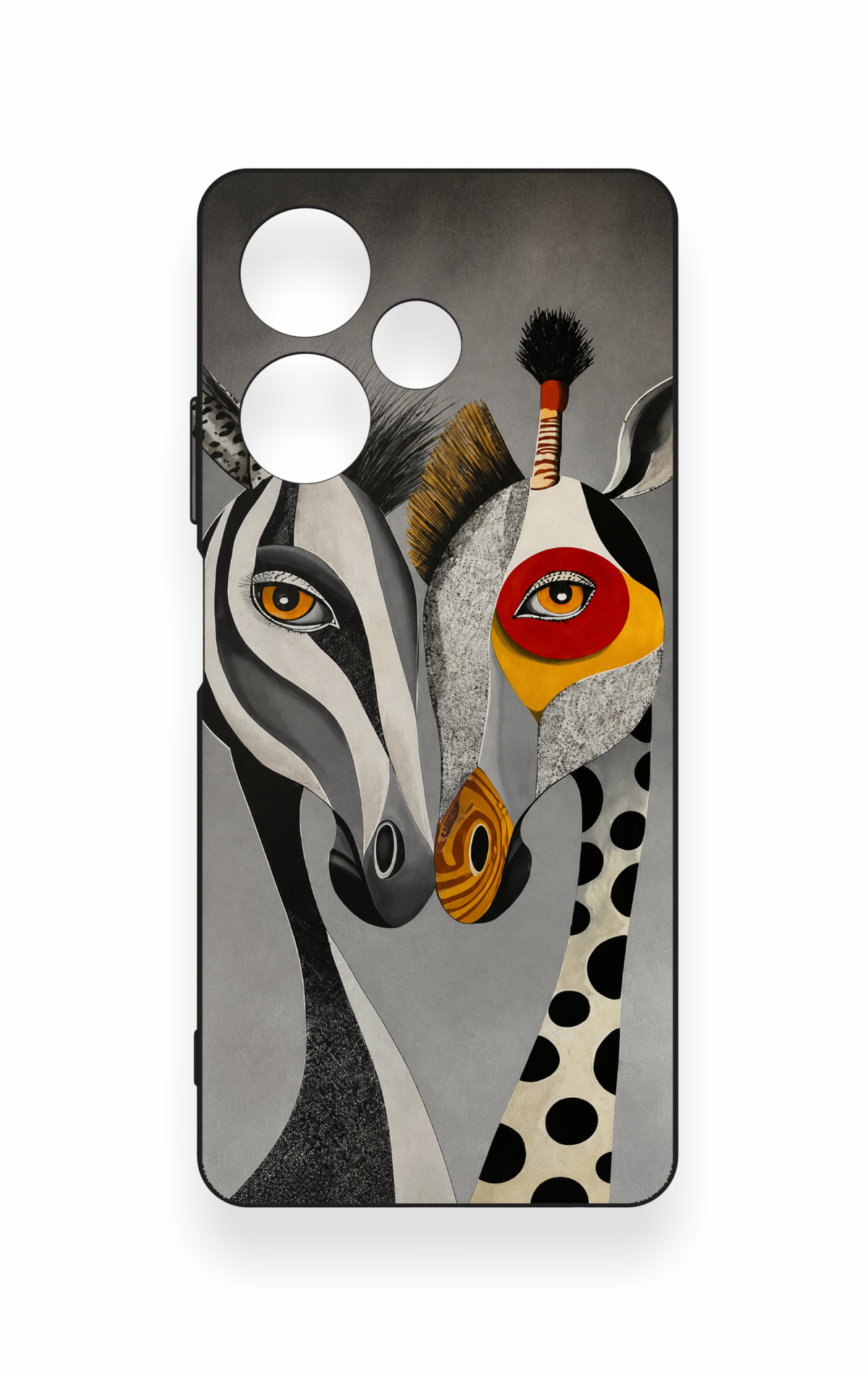 İnfinix Hot 30 Uyumlu Zebra ve Zürafa Desenli Silikon Kılıf