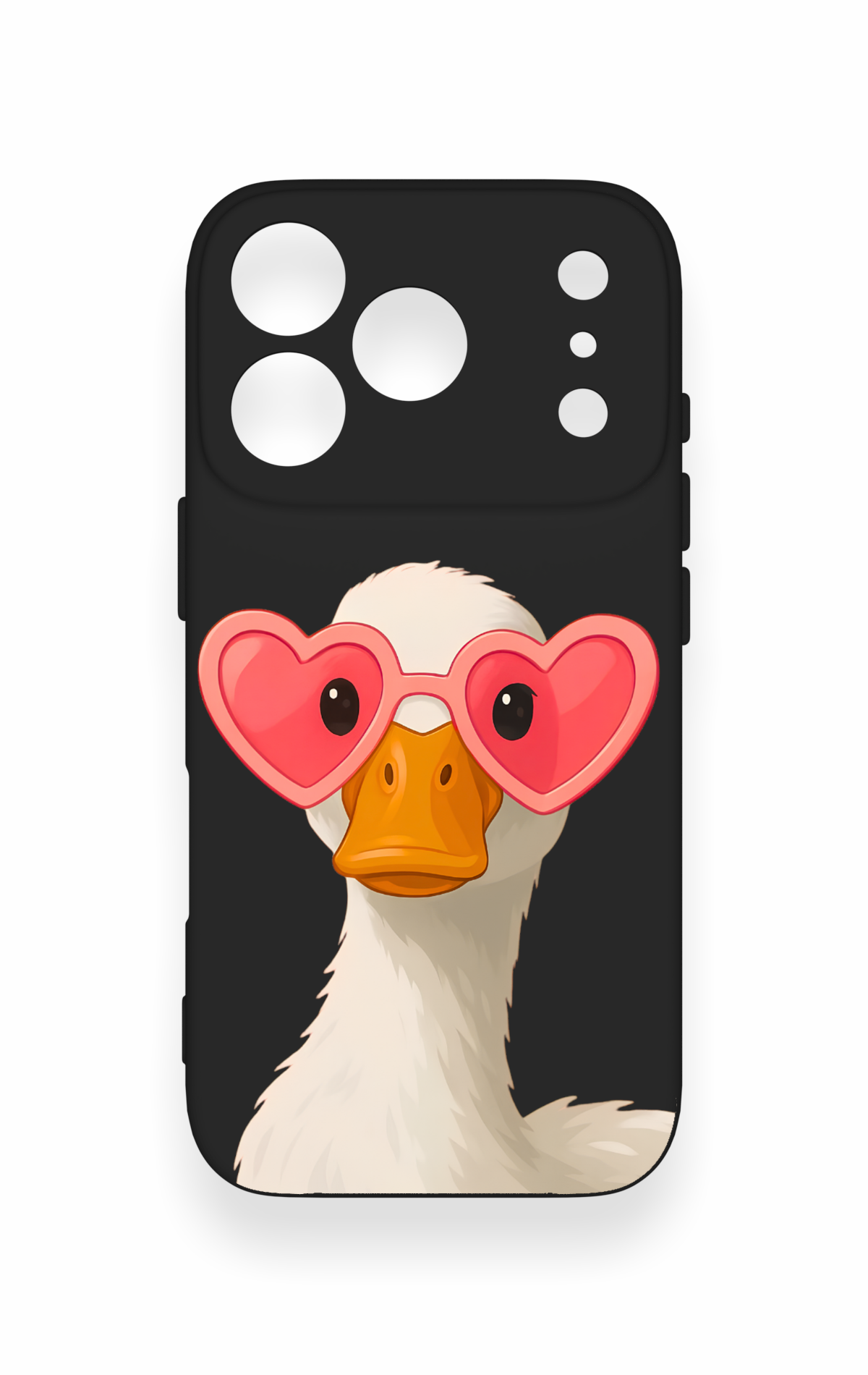 iPhone 17 Pro Uyumlu Aşık Ördek Desenli Silikon Kılıf