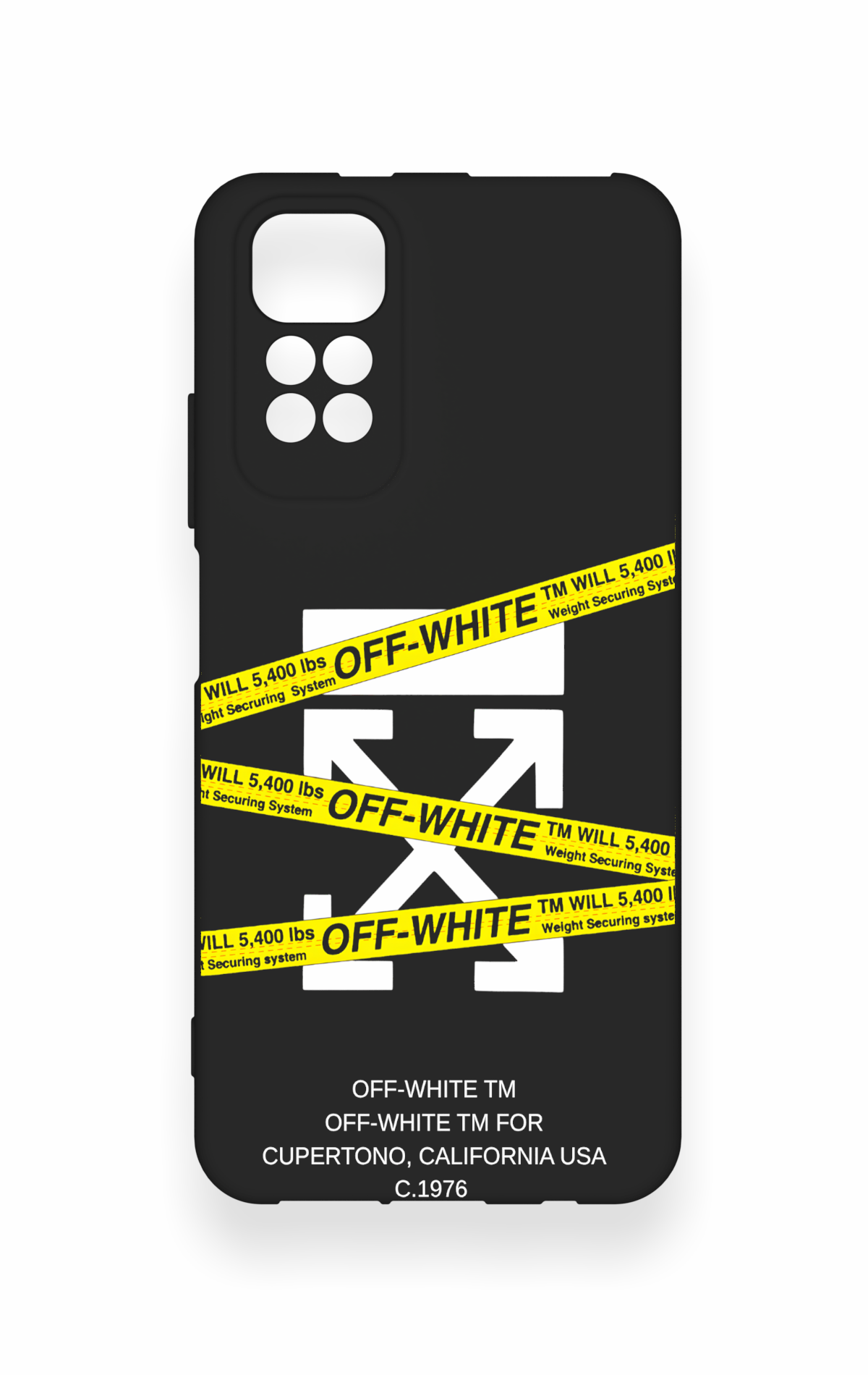Redmi Note 11S Uyumlu Off White Desenli Silikon Kılıf