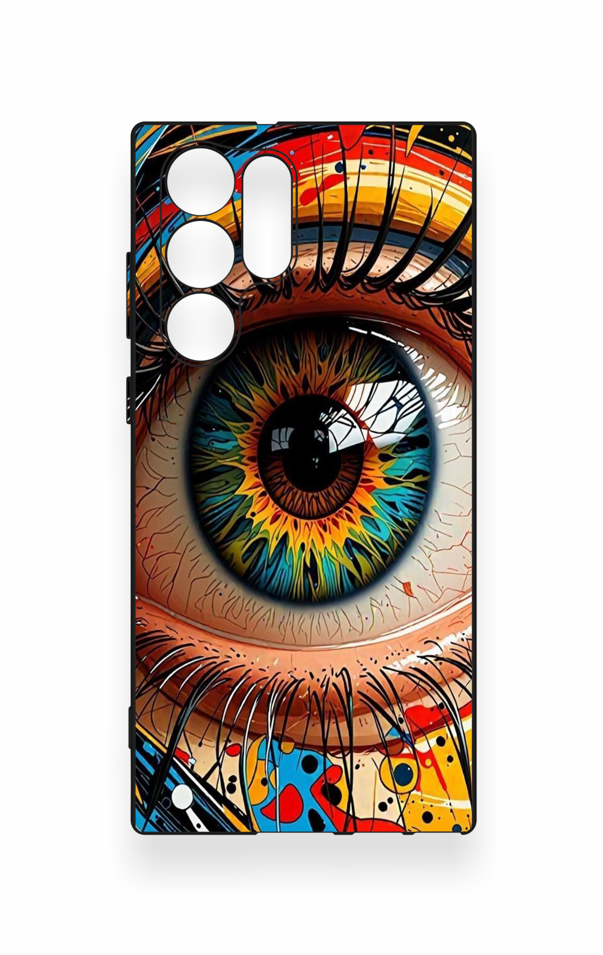 Samsung S22 Ultra Uyumlu Renkli Göz Bebeği Desenli Silikon Kılıf