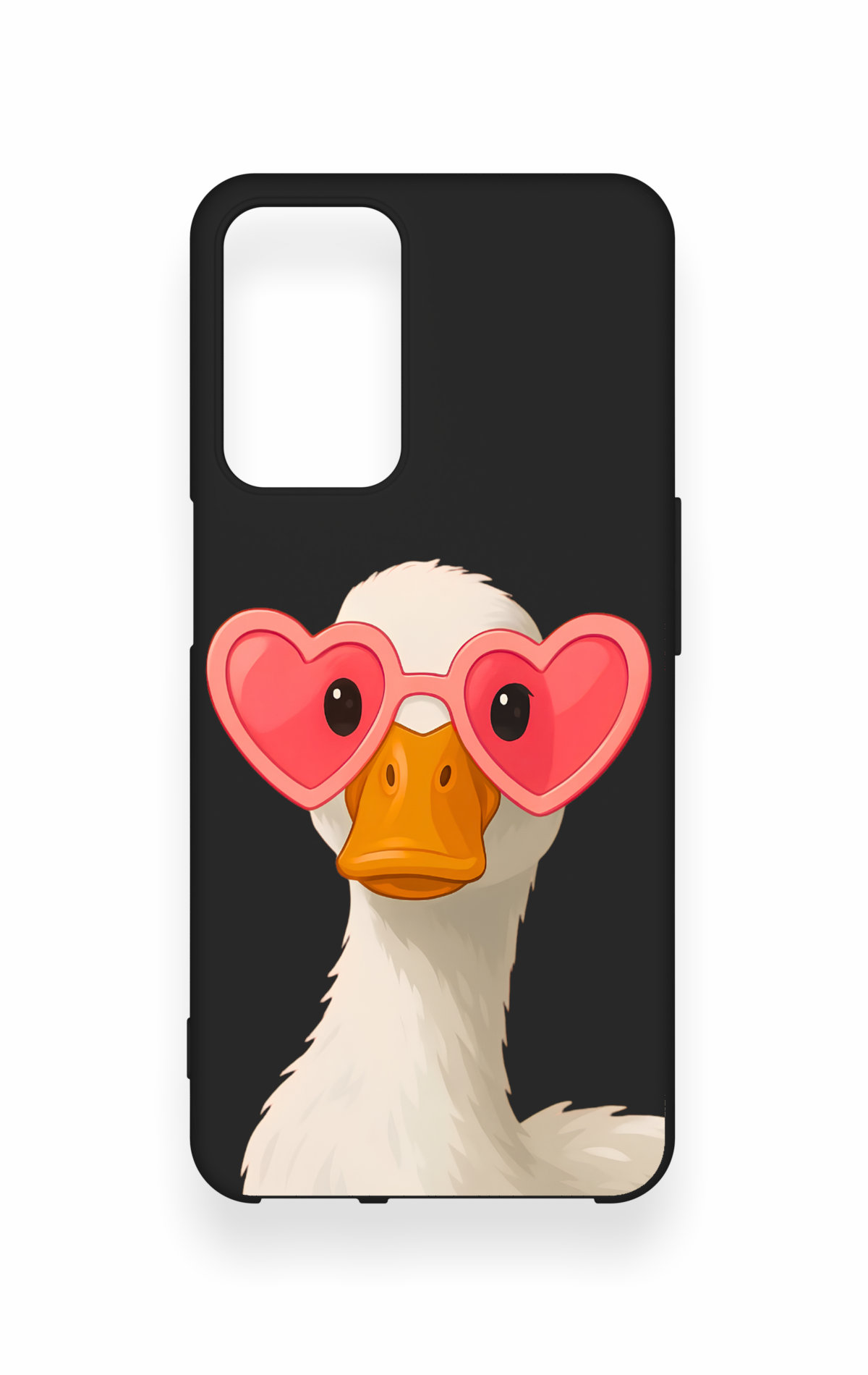 Oppo A16 Uyumlu Aşık Ördek Desenli Silikon Kılıf