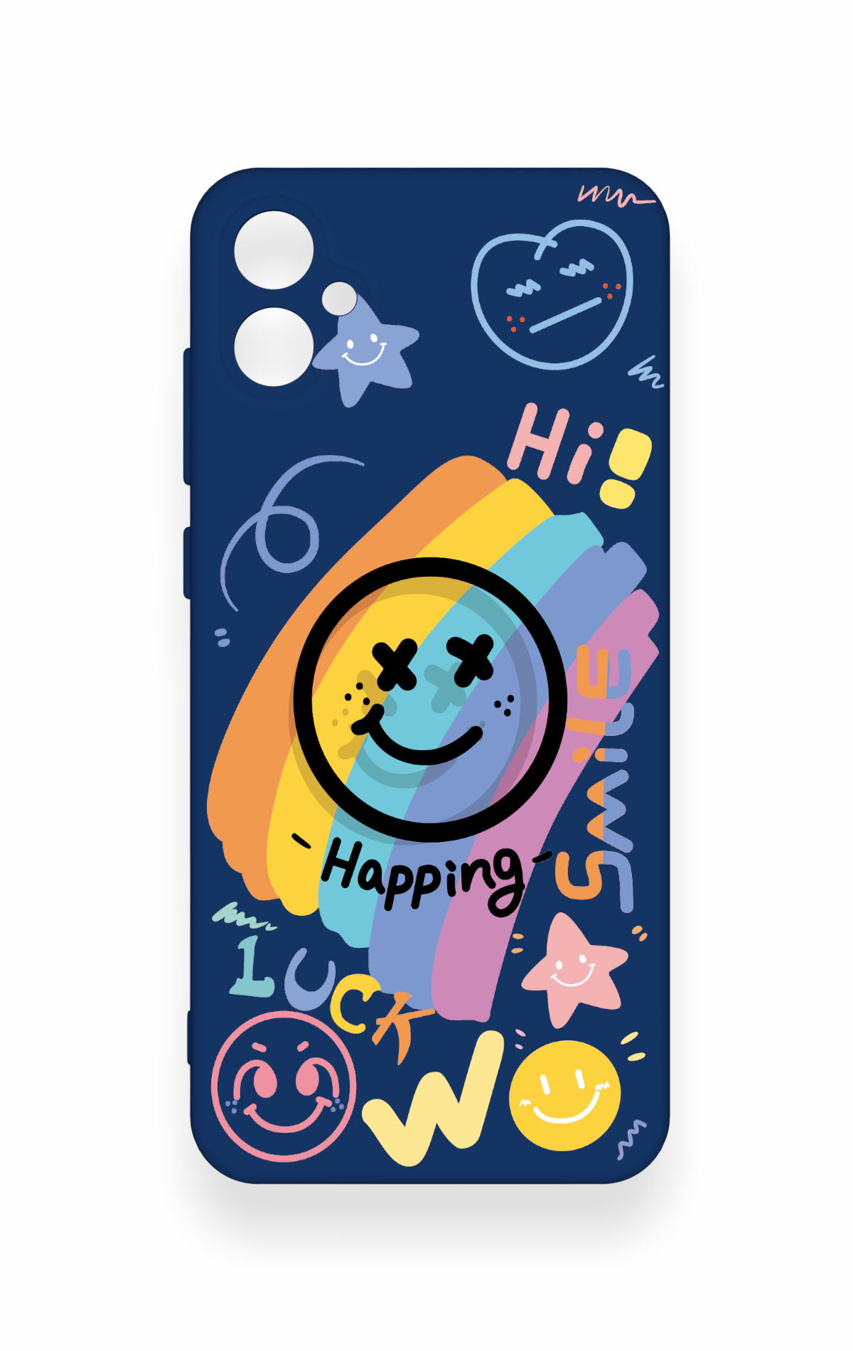 Samsung A05 Uyumlu Happing Smile Desenli Silikon Kılıf