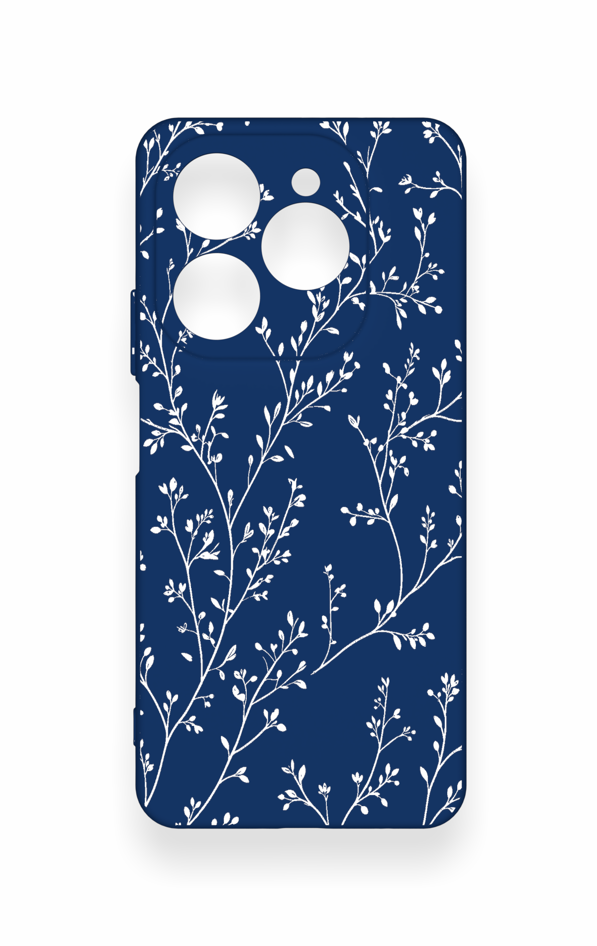 Tecno Spark 20 Pro Uyumlu İnce Yaprak Dalı Desenli Silikon Kılıf
