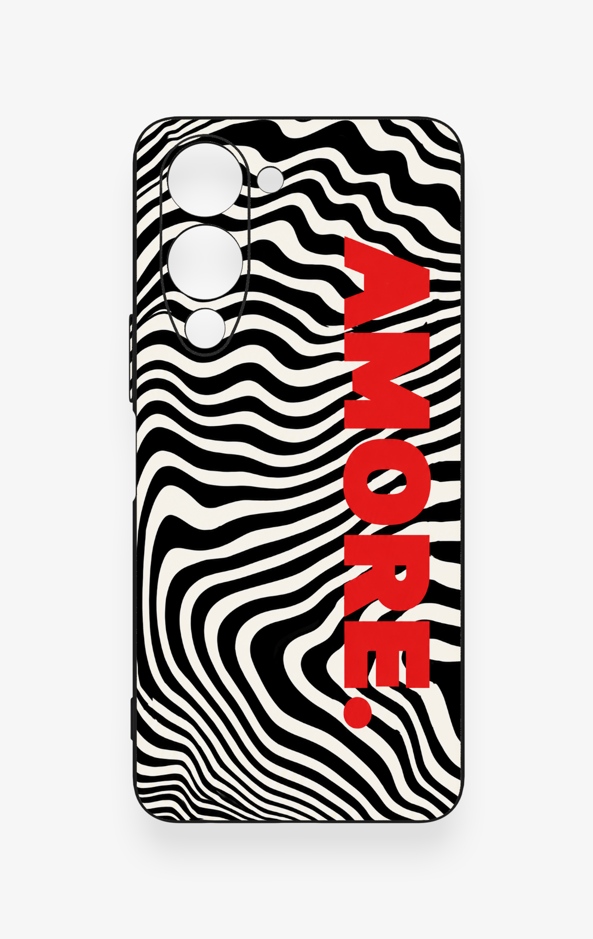 Vivo Y19 5G Uyumlu Zebra Amore Desenli Silikon Kılıf
