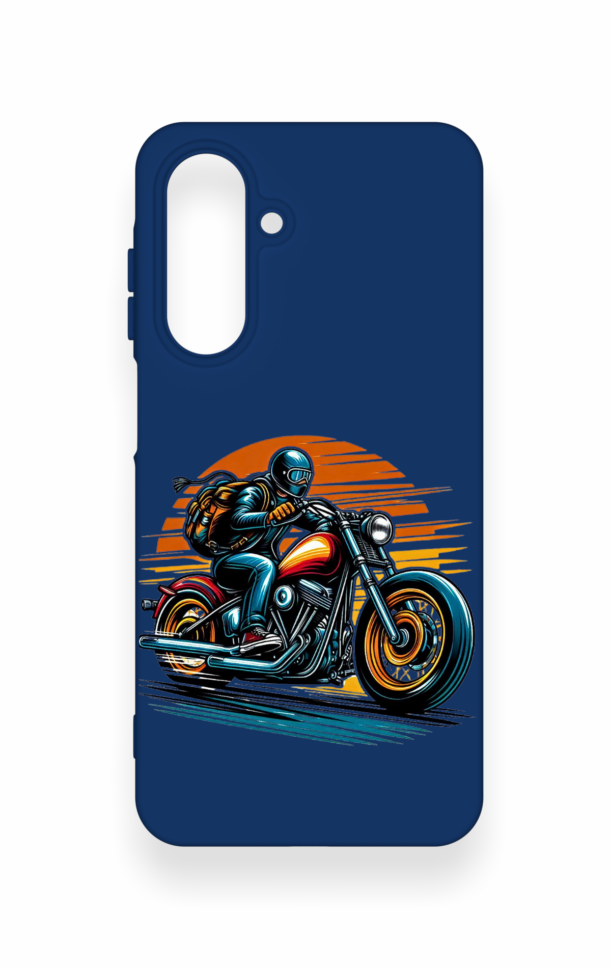 Samsung A26 Uyumlu Moto Rider Desenli Silikon Kılıf