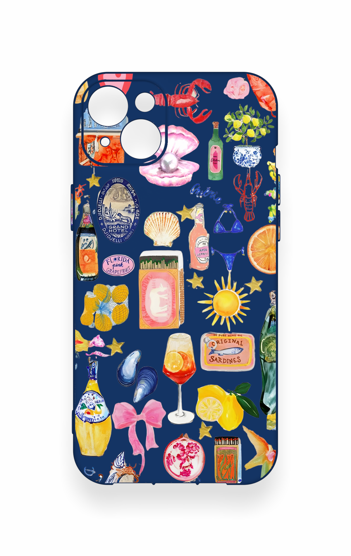 iPhone 14 Plus/15 Plus Uyumlu Summer Desenli Silikon Kılıf
