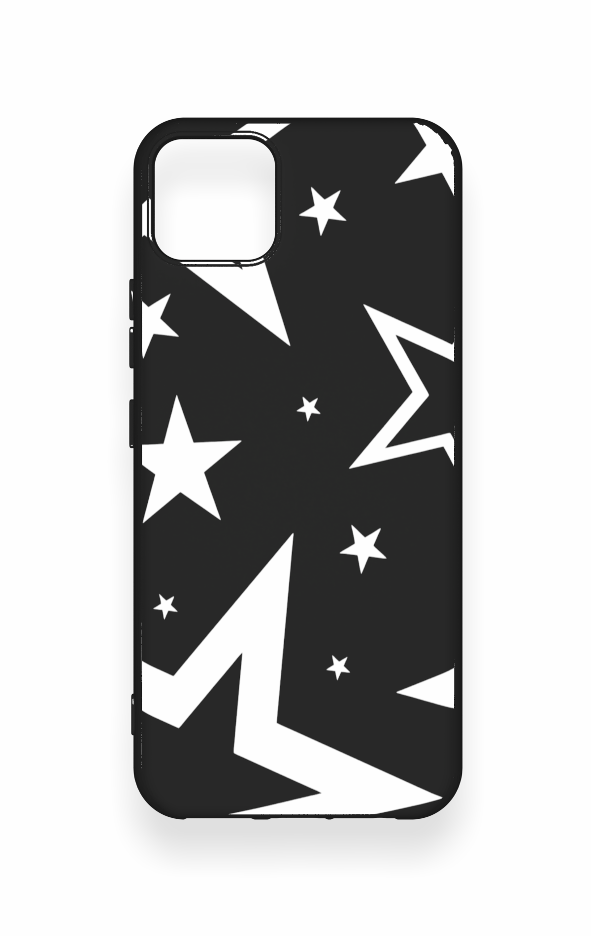 Realme C11 2021 Uyumlu Siyah Mega Star Desenli Silikon Kılıf