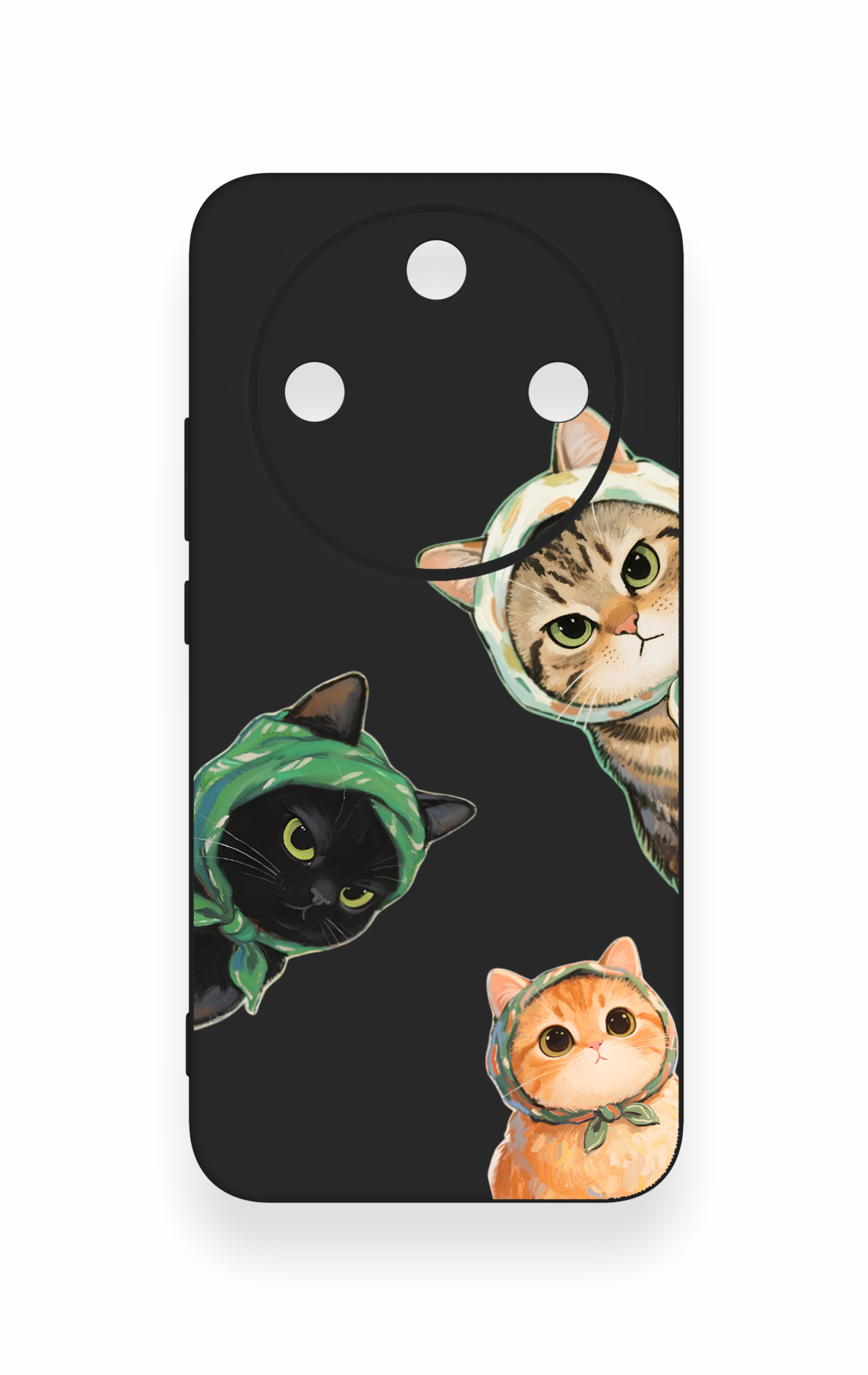 Honor Magic 8 Lite Uyumlu Kedi Ekibi Desenli Silikon Kılıf