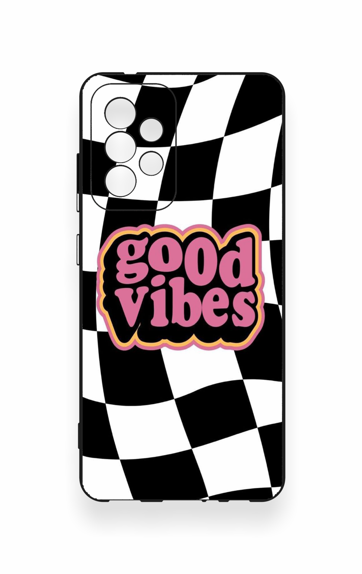 Samsung A52 Uyumlu Black Good Vibes Desenli Silikon Kılıf
