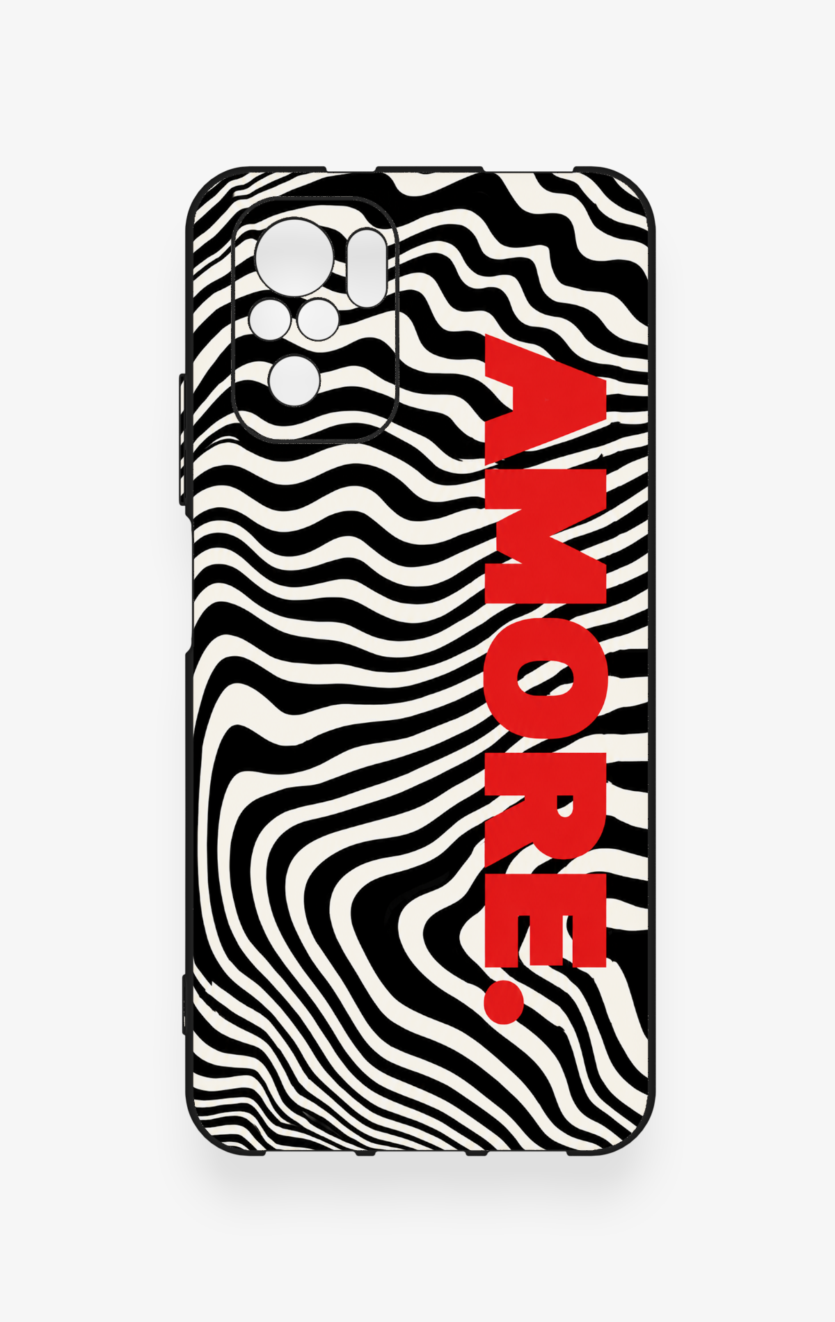 Redmi Note 10-10S Uyumlu Zebra Amore Desenli Silikon Kılıf