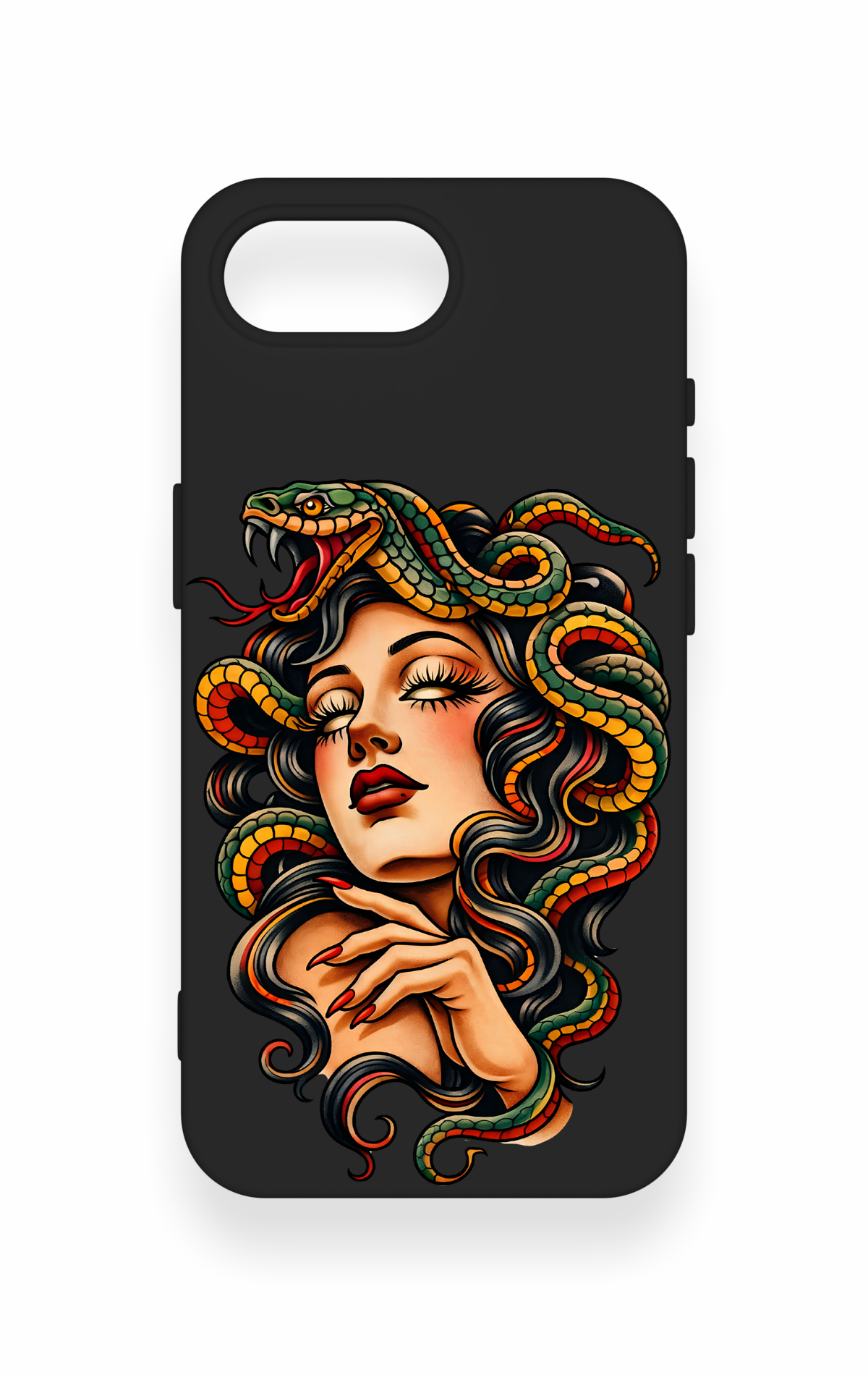 iPhone 16E Uyumlu Medusa Desenli Silikon Kılıf