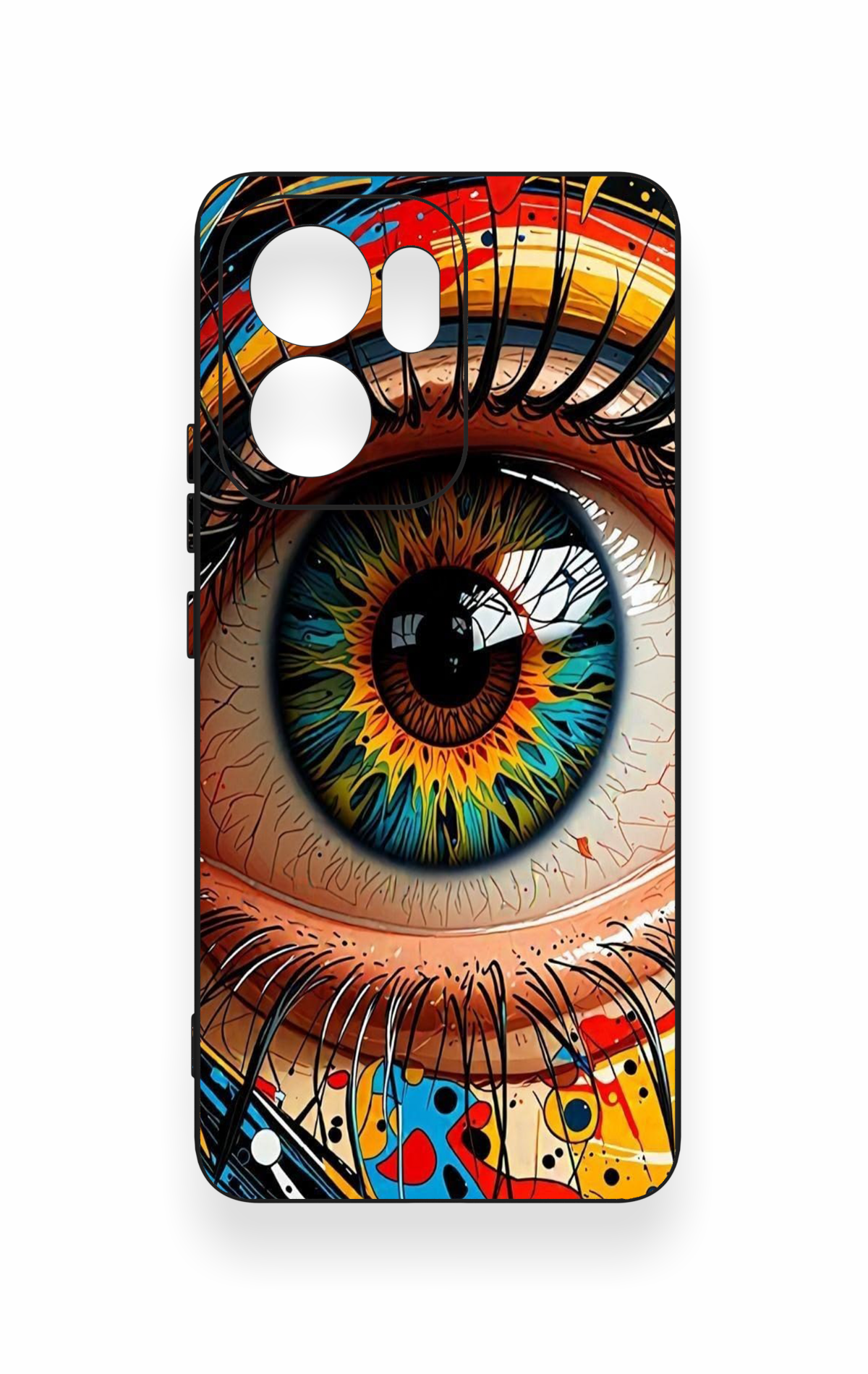 Oppo Reno 13F Uyumlu Renkli Göz Bebeği Desenli Silikon Kılıf