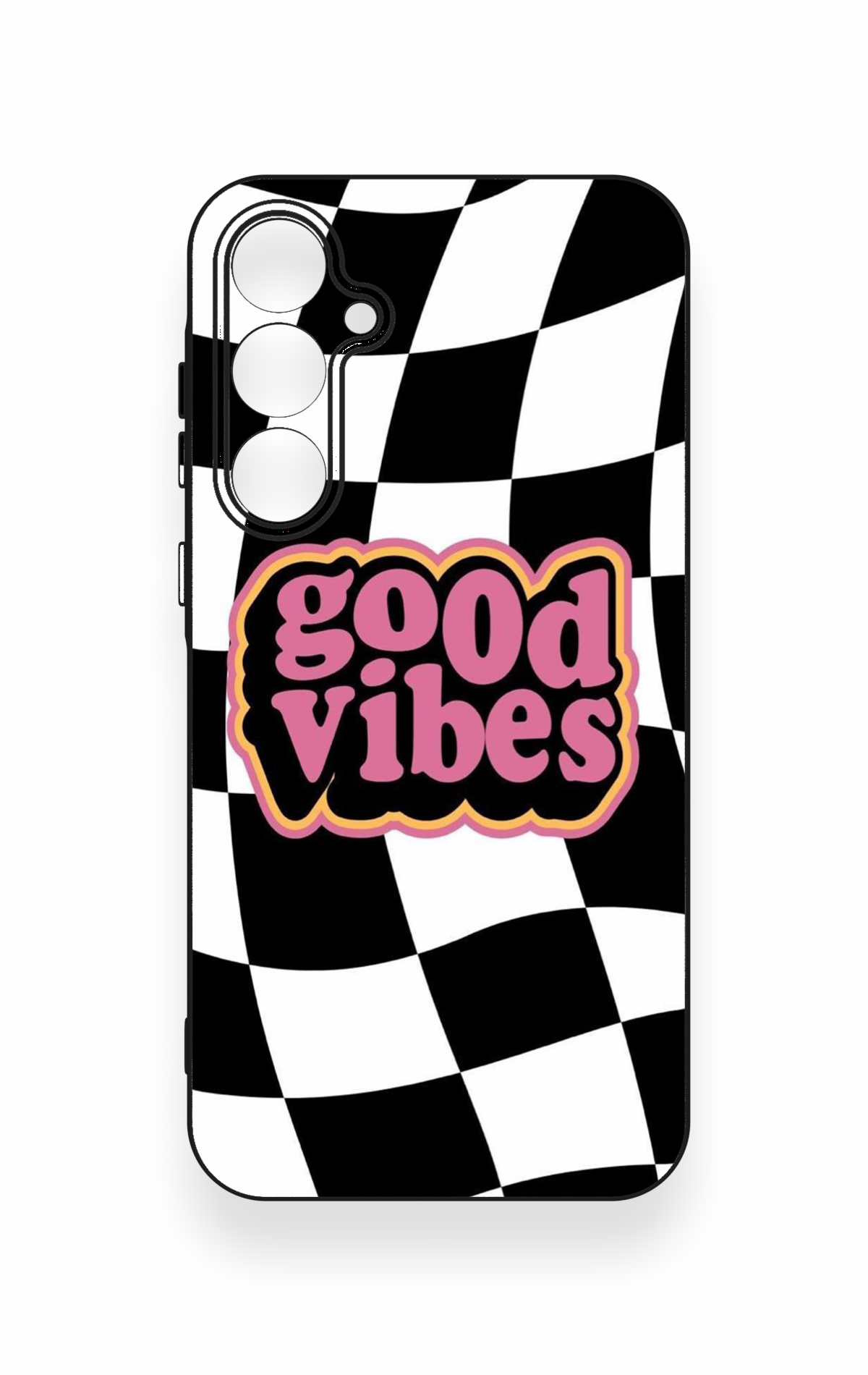 Samsung A35 Uyumlu Black Good Vibes Desenli Silikon Kılıf