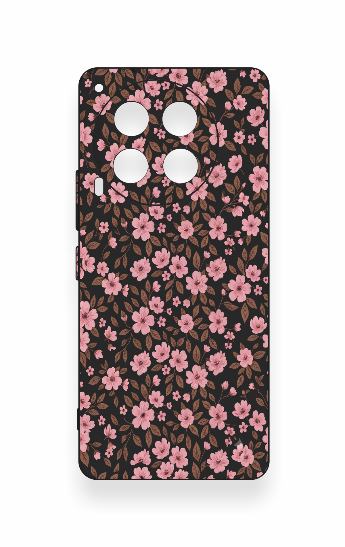 Tecno Camon 30 Uyumlu Mini Pembe Çiçek Desenli Silikon Kılıf