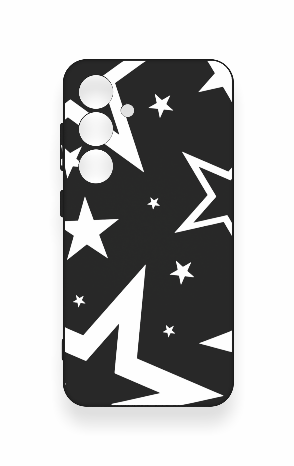 Samsung S24 Uyumlu Siyah Mega Star Desenli Silikon Kılıf