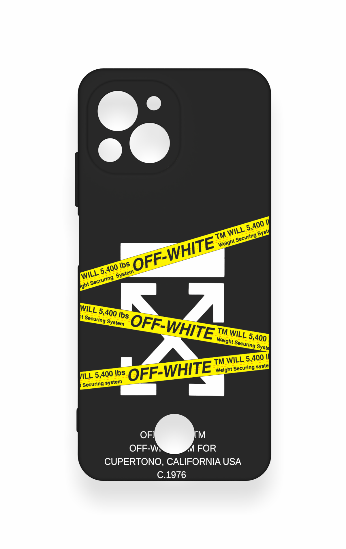 Reeder S23 Pro Max Uyumlu Off White Desenli Silikon Kılıf