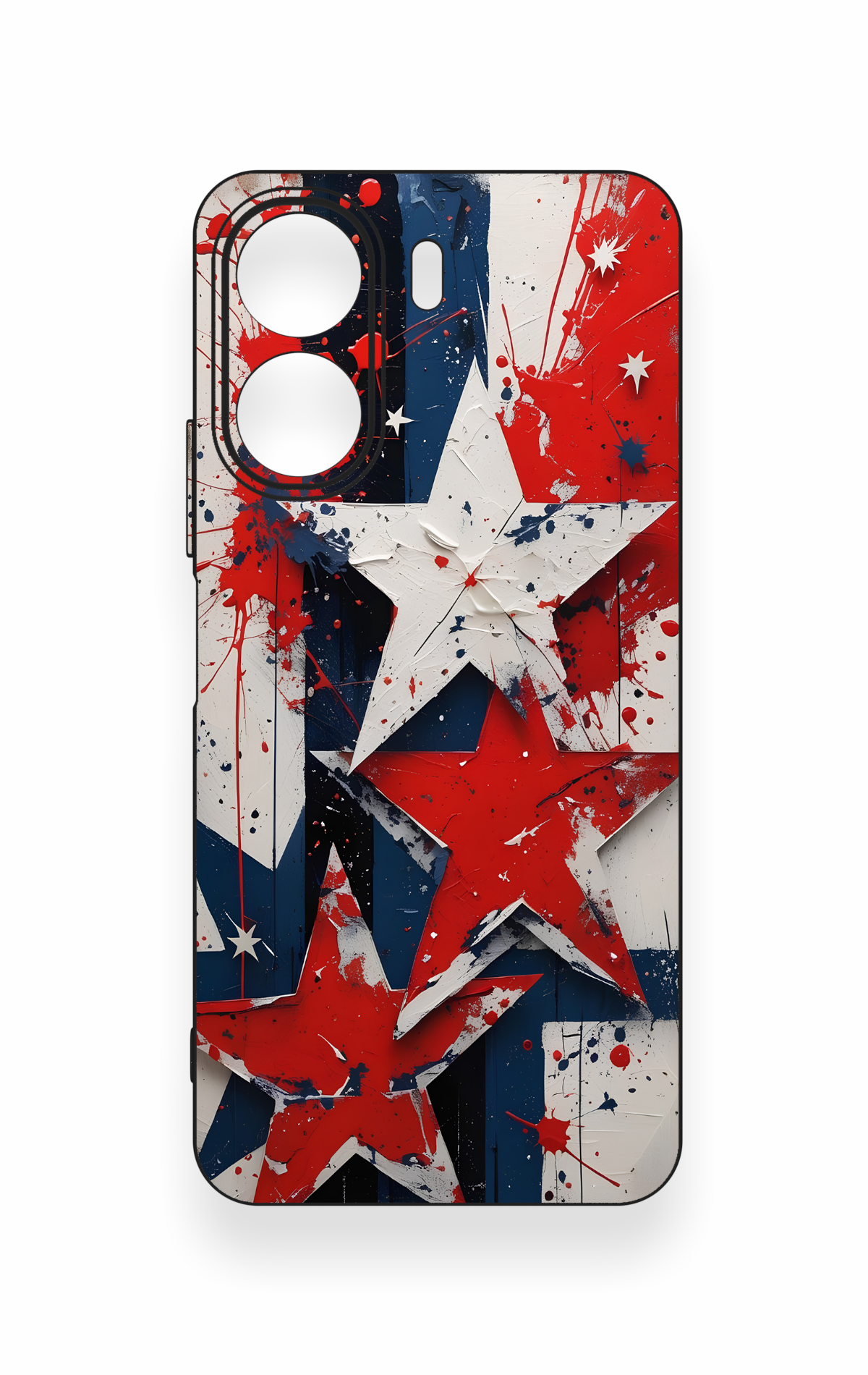 Redmi 13C Uyumlu Star Flag Desenli Silikon Kılıf