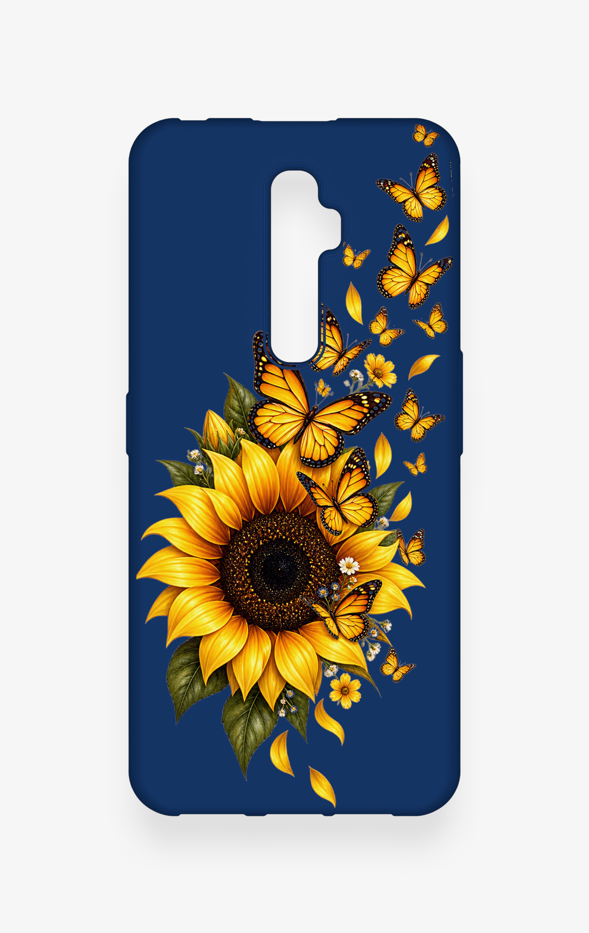 Oppo Reno 2Z Uyumlu Ayçiçeği Desenli Silikon Kılıf
