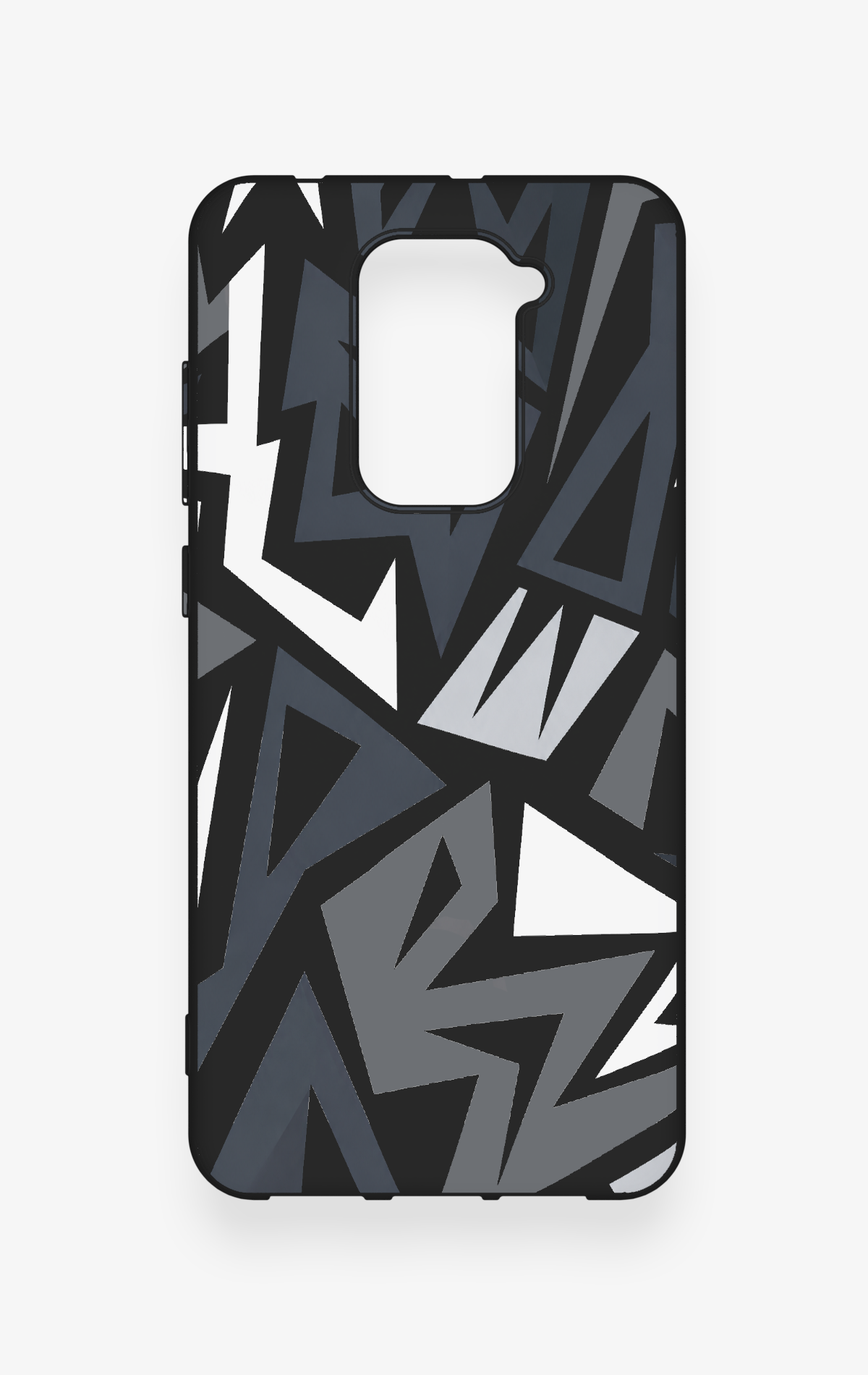 Redmi Note 9 Uyumlu Geometrik Blok Desenli Silikon Kılıf