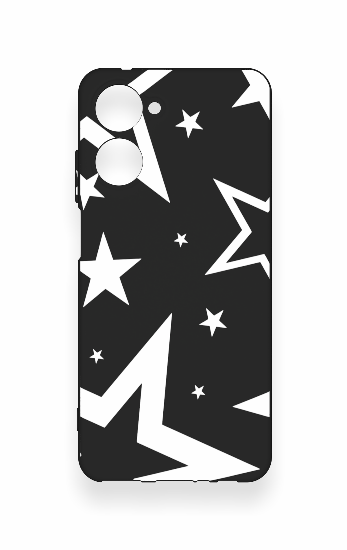 Realme 10 Uyumlu Siyah Mega Star Desenli Silikon Kılıf