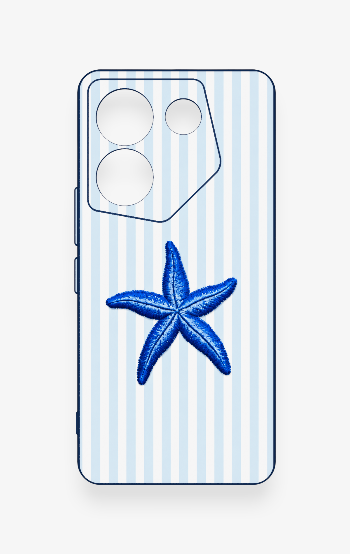 Tecno Camon 20 Pro Uyumlu Mavi Deniz Yıldızı Desenli Silikon Kılıf