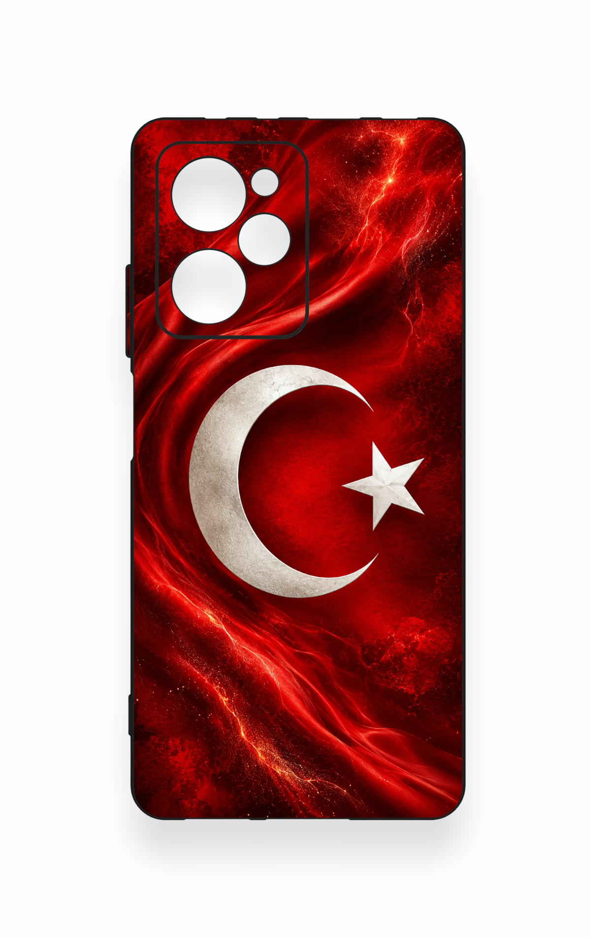 Poco X5 Pro Uyumlu Türk Bayrağı Desenli Silikon Kılıf