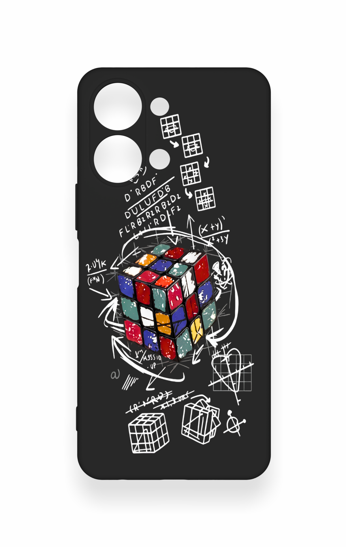 Vivo Y05 4G Uyumlu Rubik Küb Desenli Silikon Kılıf