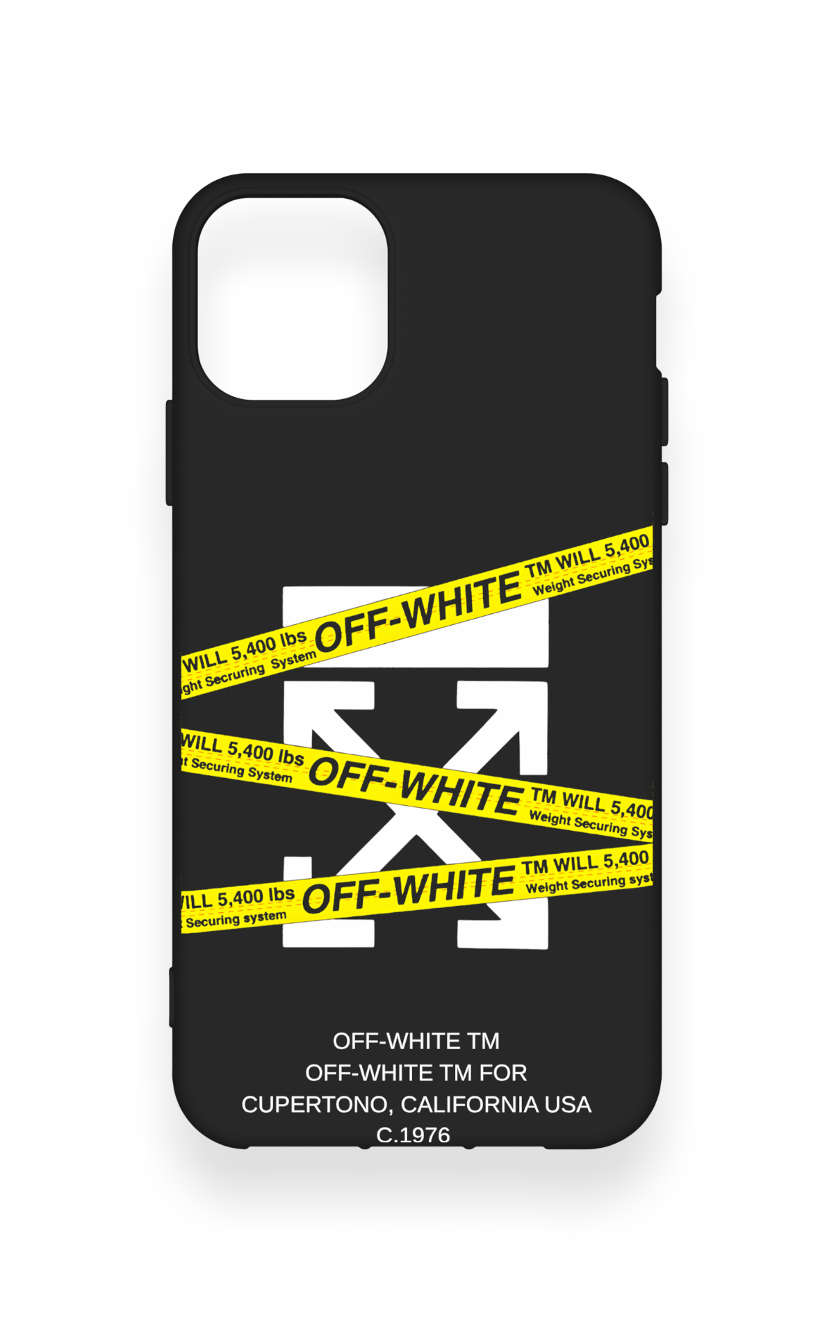 iPhone 11 Pro Max Uyumlu Off White Desenli Silikon Kılıf