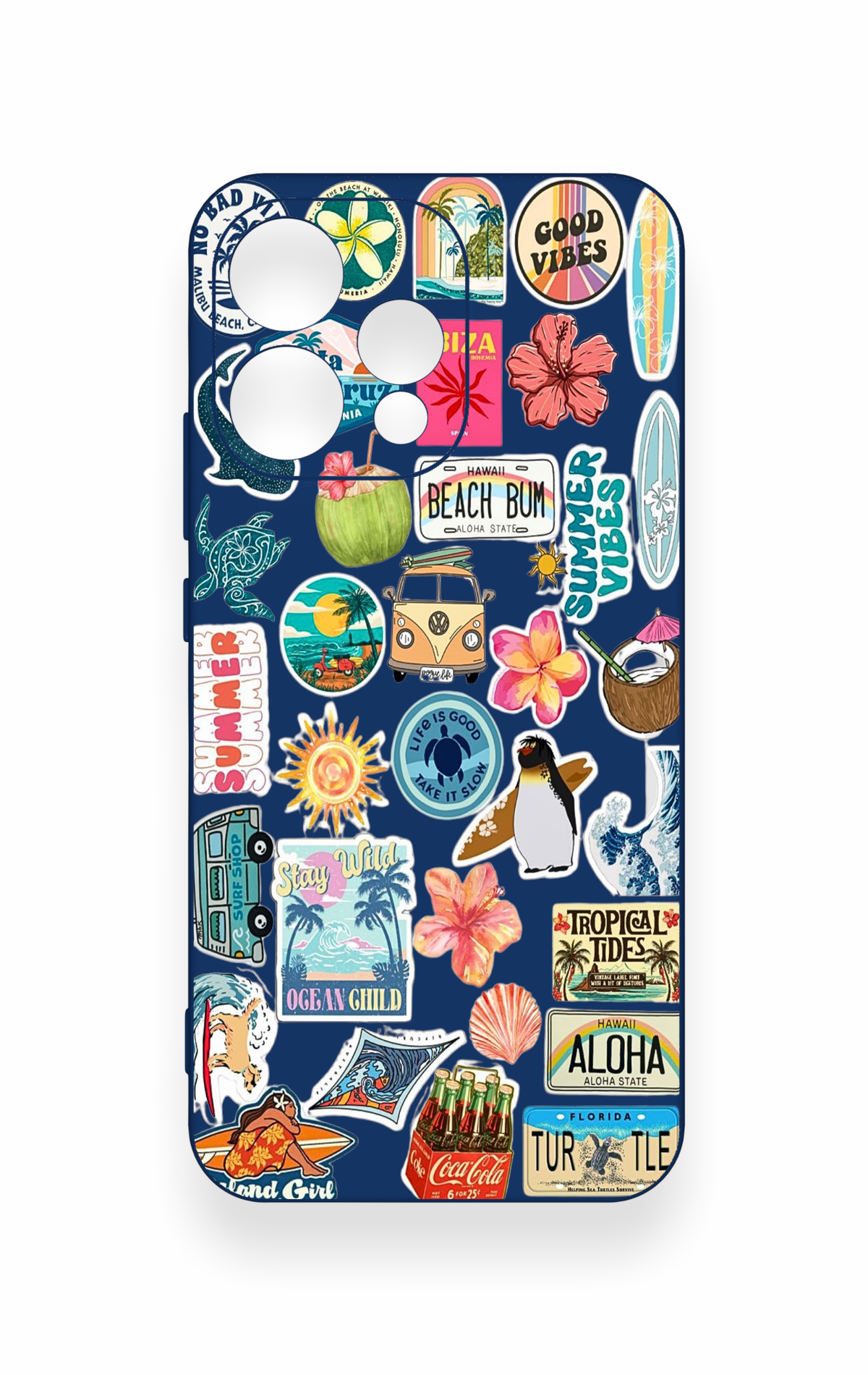 Oppo Reno 15 5G Uyumlu Summer Vibes Desenli Silikon Kılıf