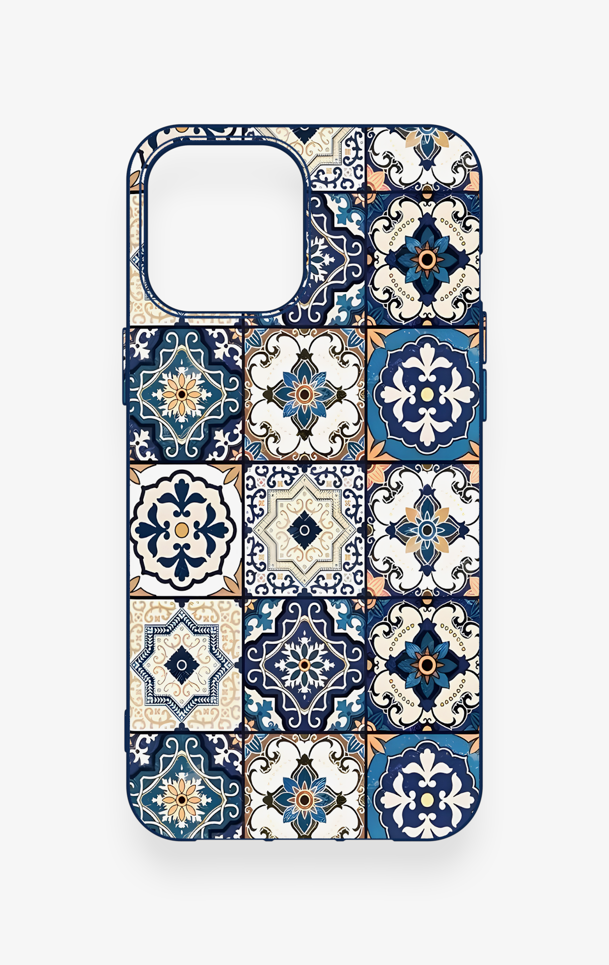 iPhone 12 Pro Max Uyumlu Mozaik Çini Desenli Silikon Kılıf