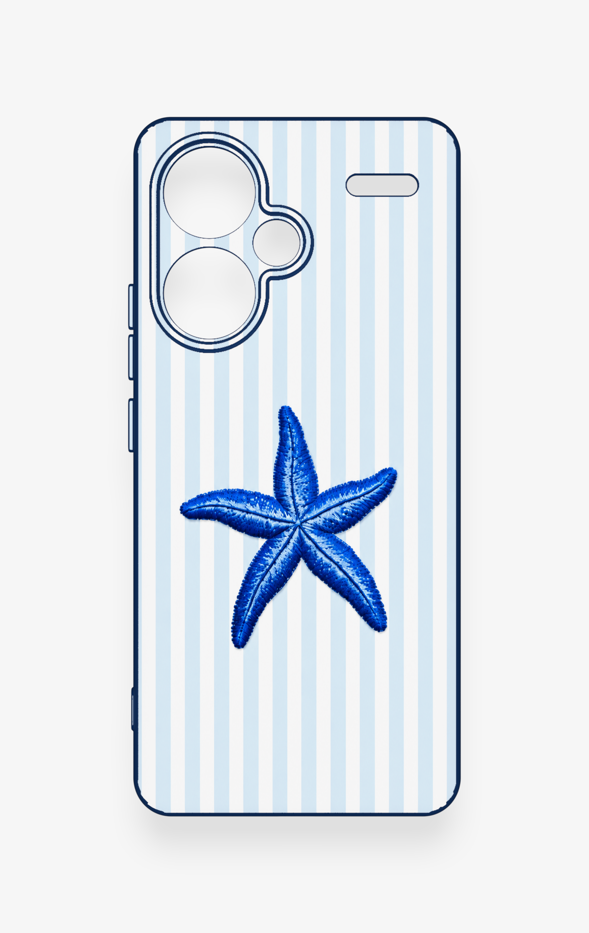 Redmi Note 13 Pro Plus Uyumlu Mavi Deniz Yıldızı Desenli Silikon Kılıf
