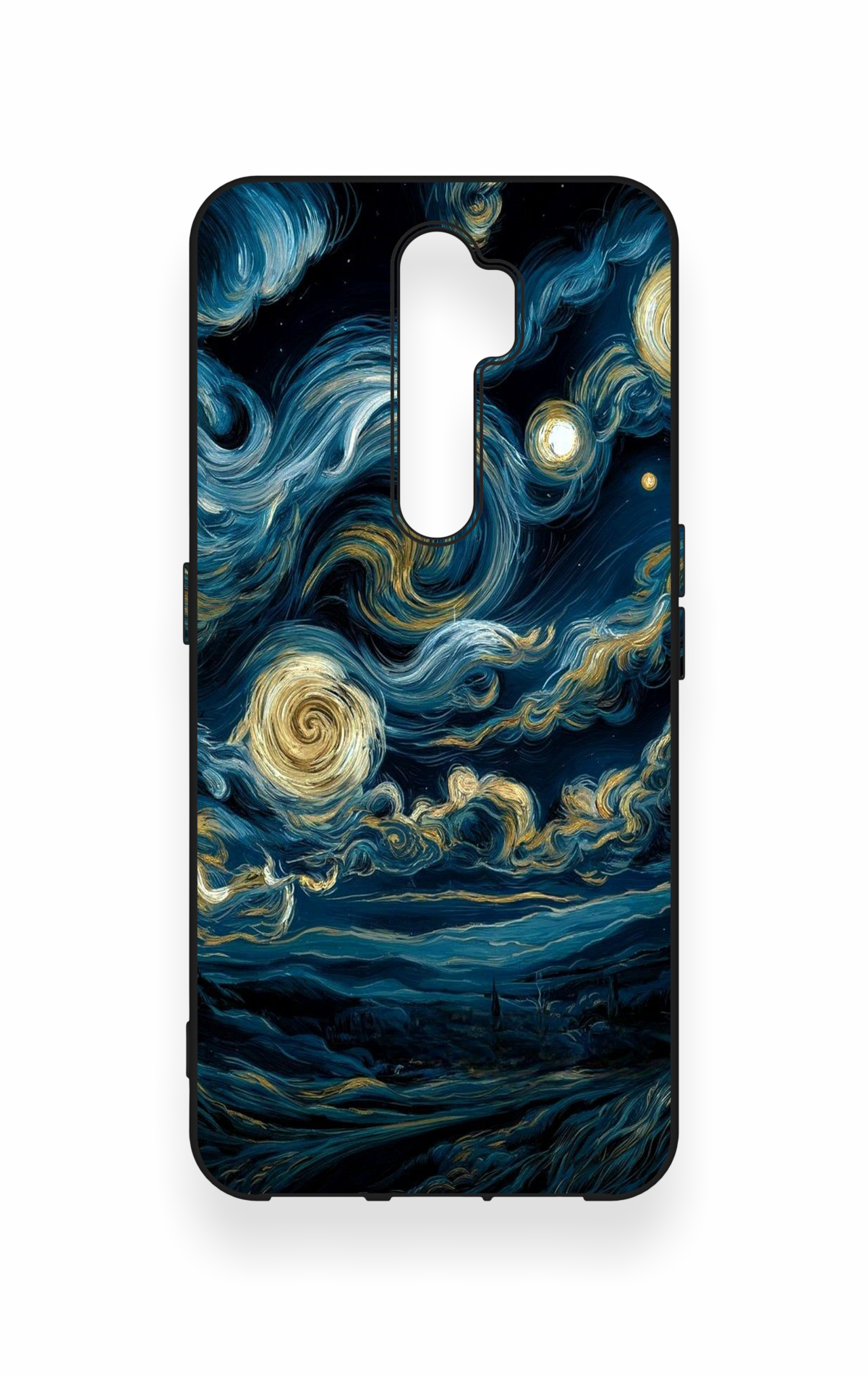 Oppo A9 2020 Uyumlu Yıldızlı Gece Desenli Silikon Kılıf