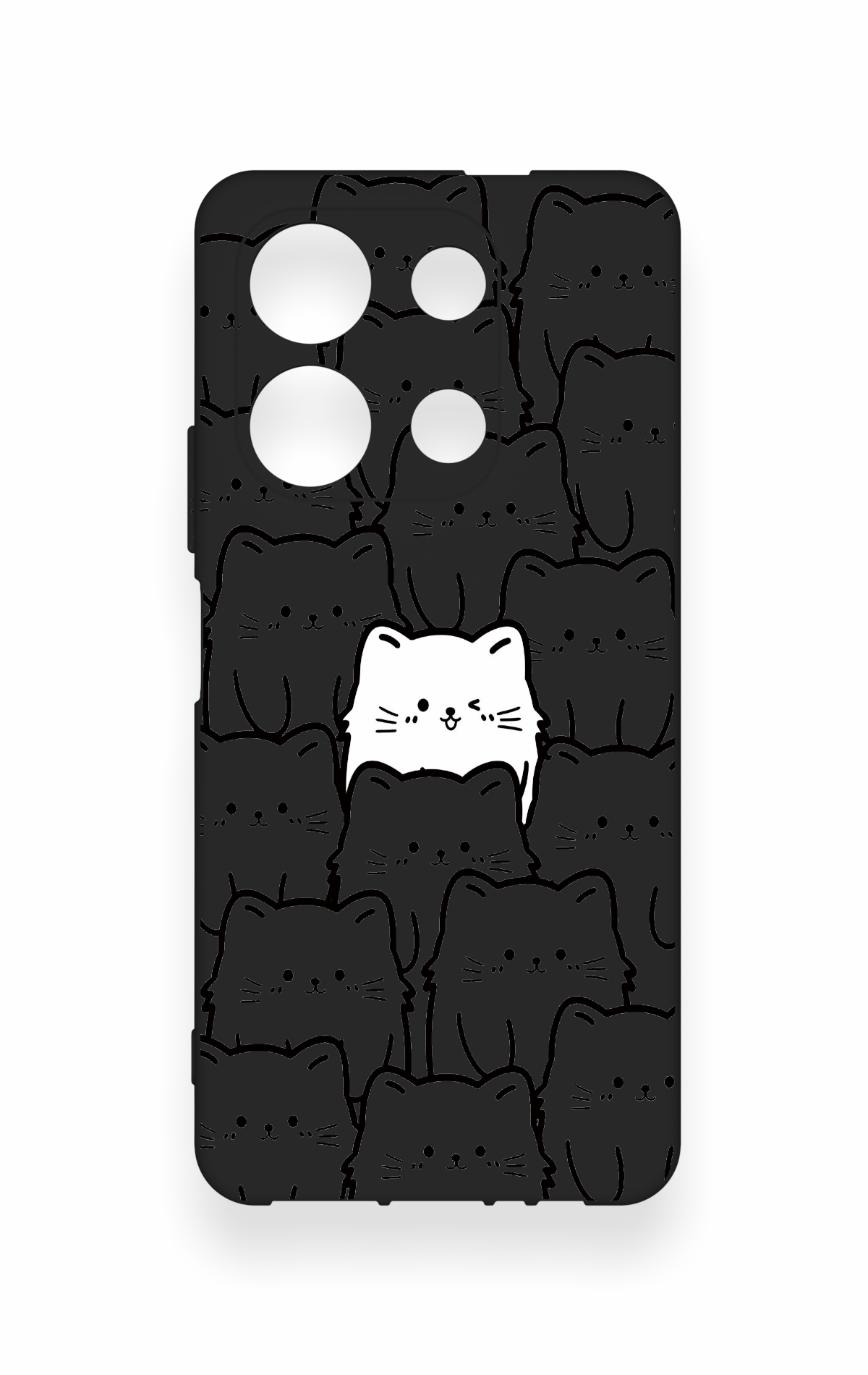 İnfinix Note 30 Uyumlu Many Cats Desenli Silikon Kılıf