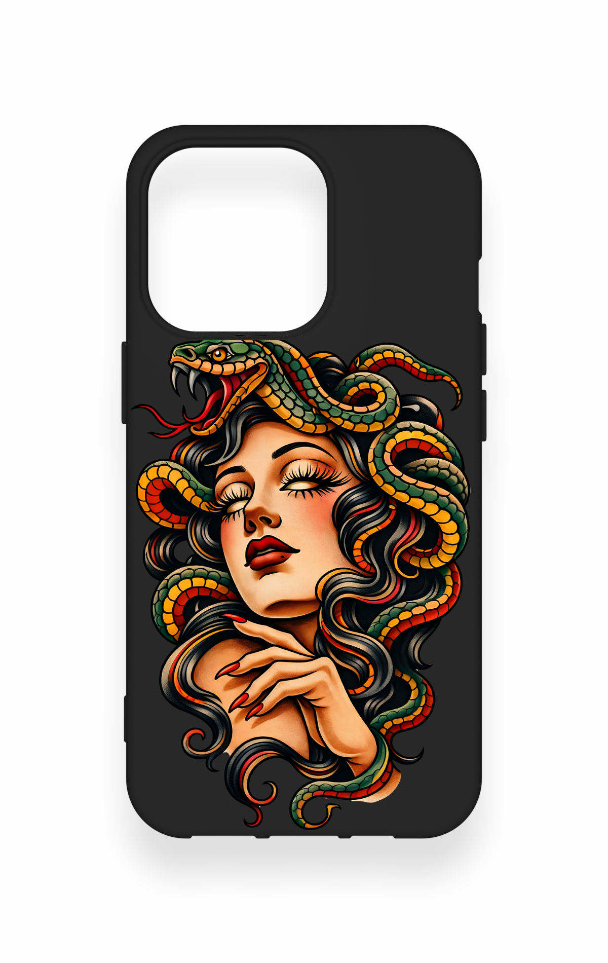 iPhone 13 Pro Uyumlu Medusa Desenli Silikon Kılıf