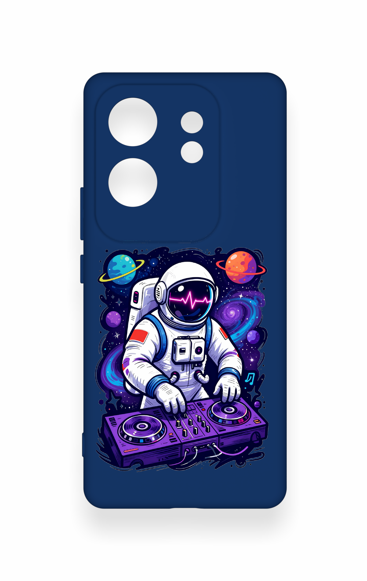 İnfinix Zero 30 Uyumlu Astronot DJ Desenli Silikon Kılıf