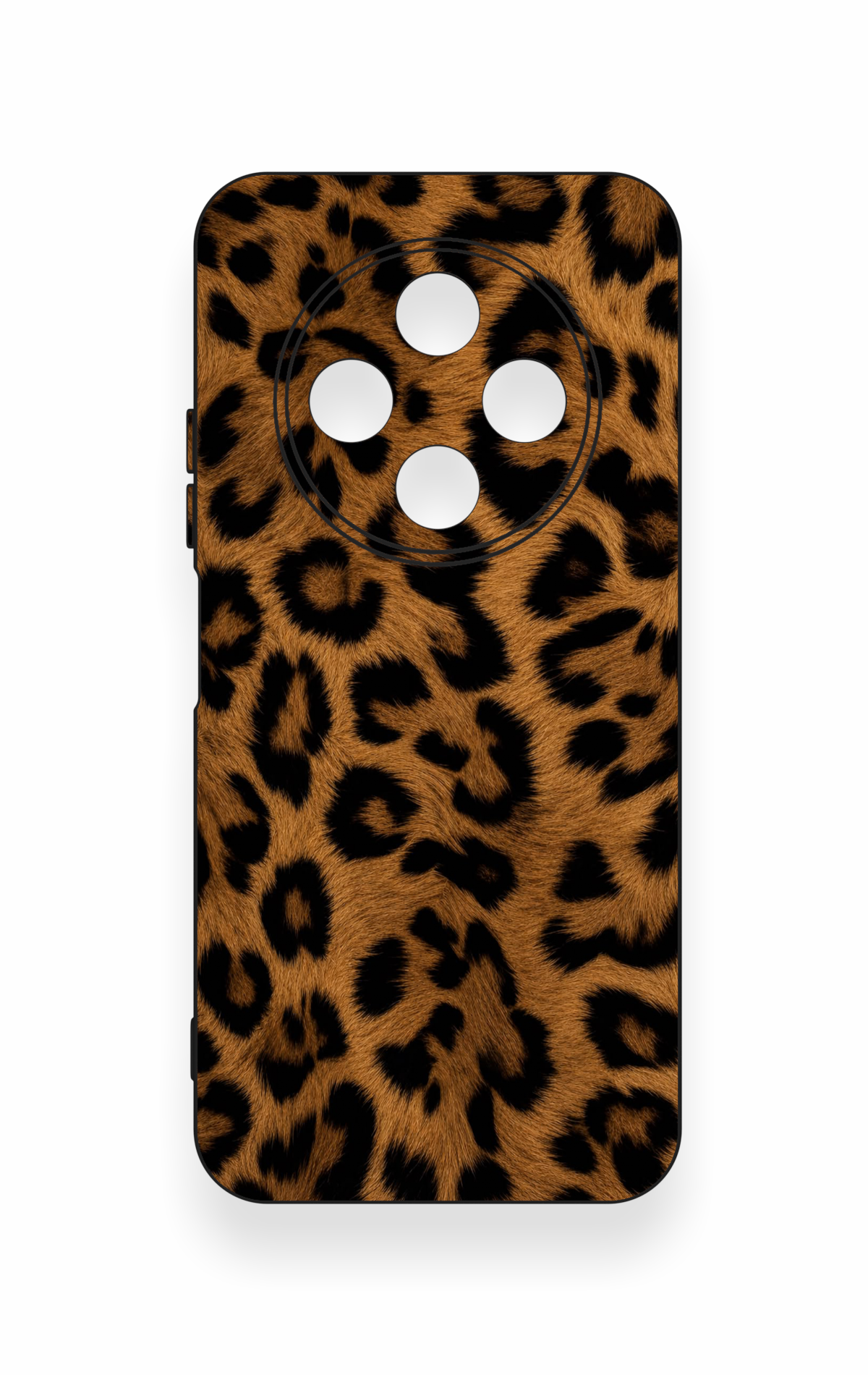 Tecno Spark 30C Uyumlu Koyu Leopar Deri Desenli Silikon Kılıf