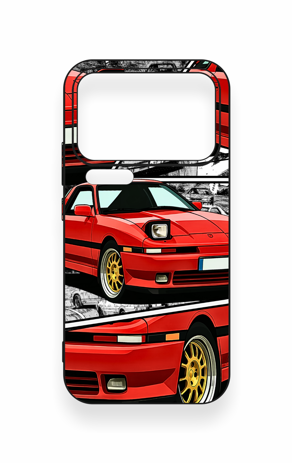 Mi 17 Pro Max Uyumlu Kırmızı Supra Desenli Silikon Kılıf