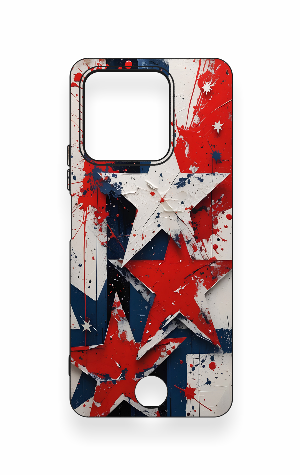 Reeder S71 Uyumlu Star Flag Desenli Silikon Kılıf