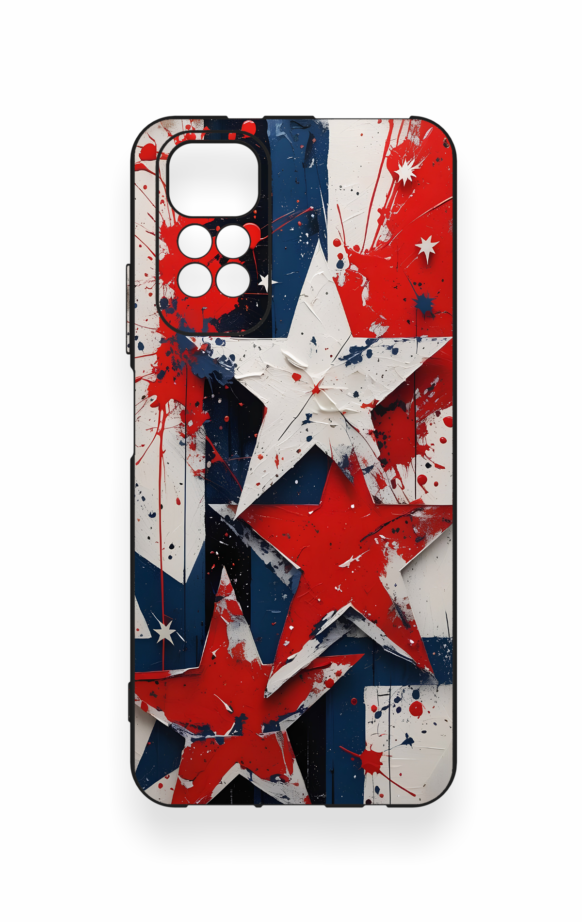 Redmi Note 11S Uyumlu Star Flag Desenli Silikon Kılıf