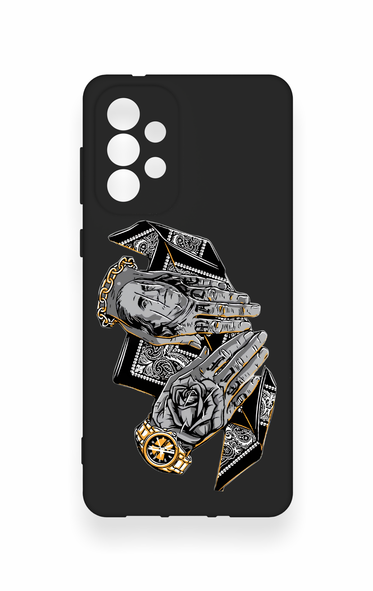 Samsung-A73 Uyumlu Self Made Desenli Silikon Kılıf