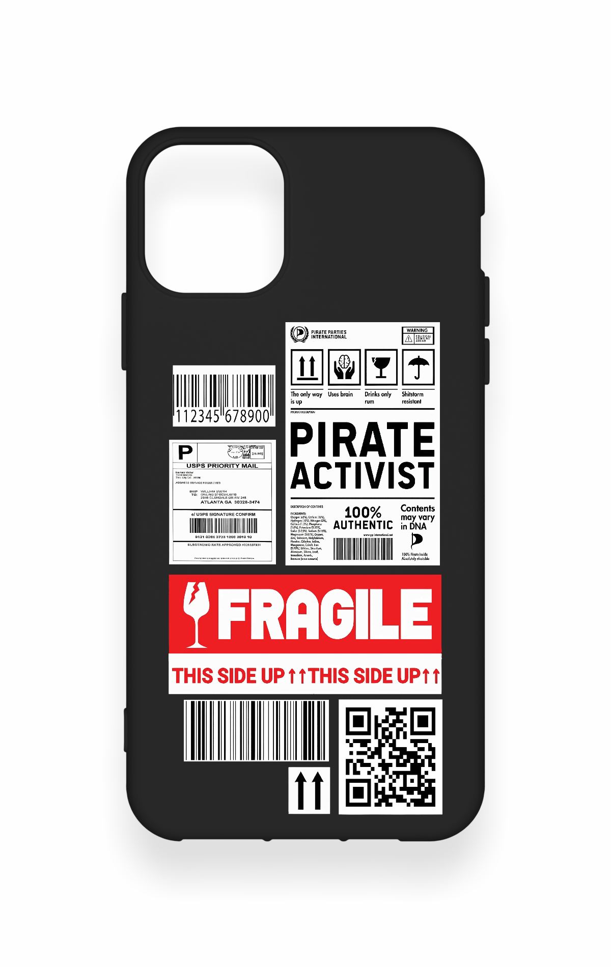 iPhone 11 Pro Max Uyumlu Fragile Desenli Silikon Kılıf