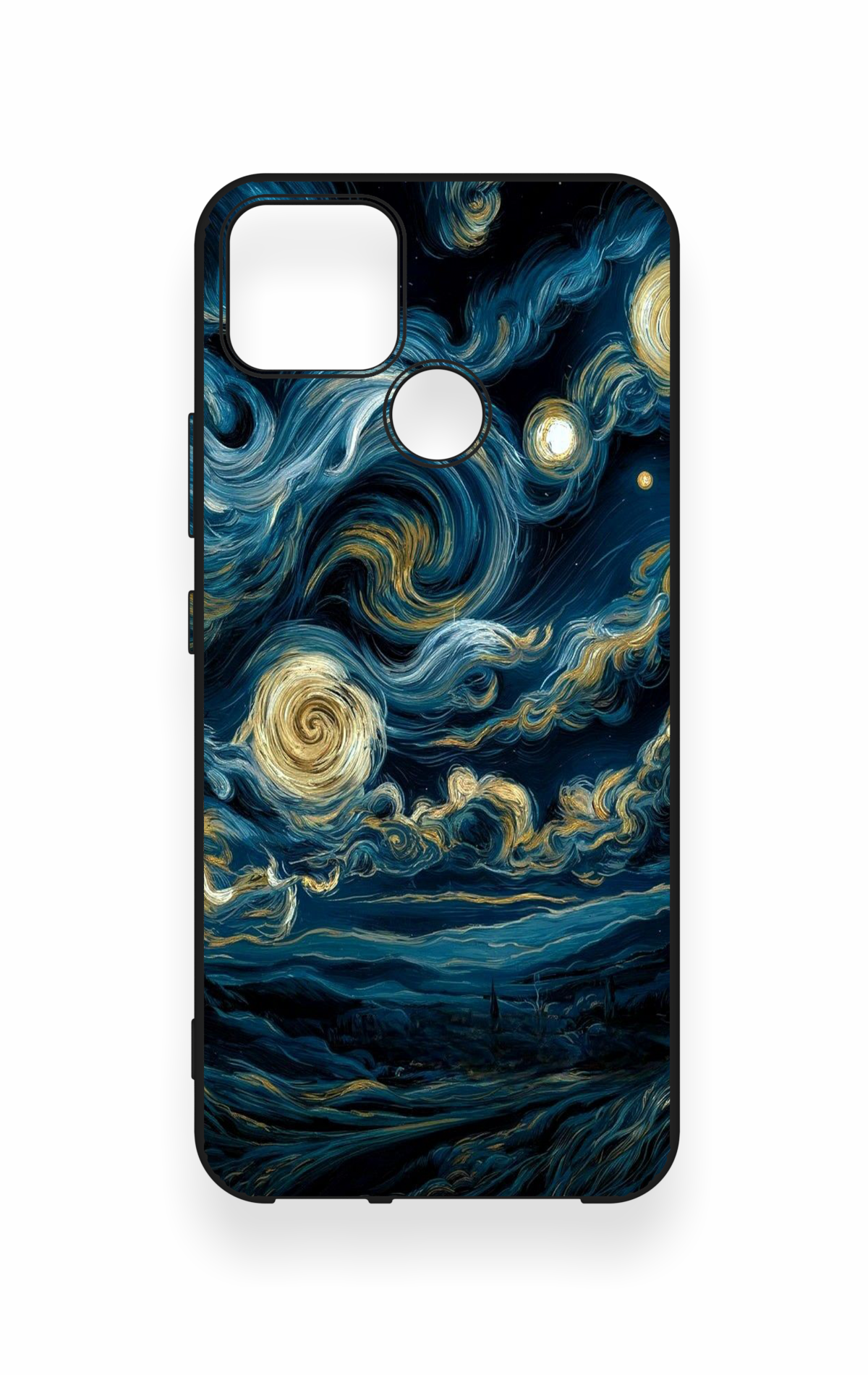 Realme C25 Uyumlu Yıldızlı Gece Desenli Silikon Kılıf