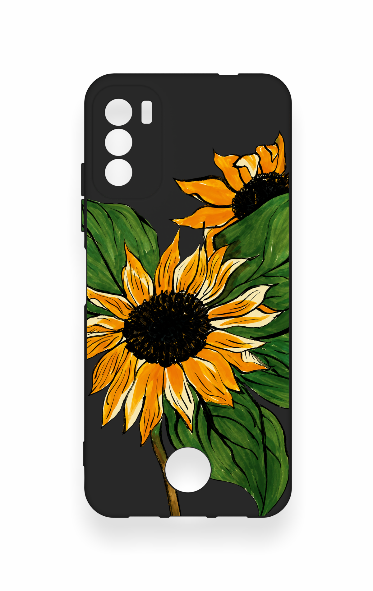 Reeder S19 Max Pro S Uyumlu Ay Çiçeği Desenli Silikon Kılıf