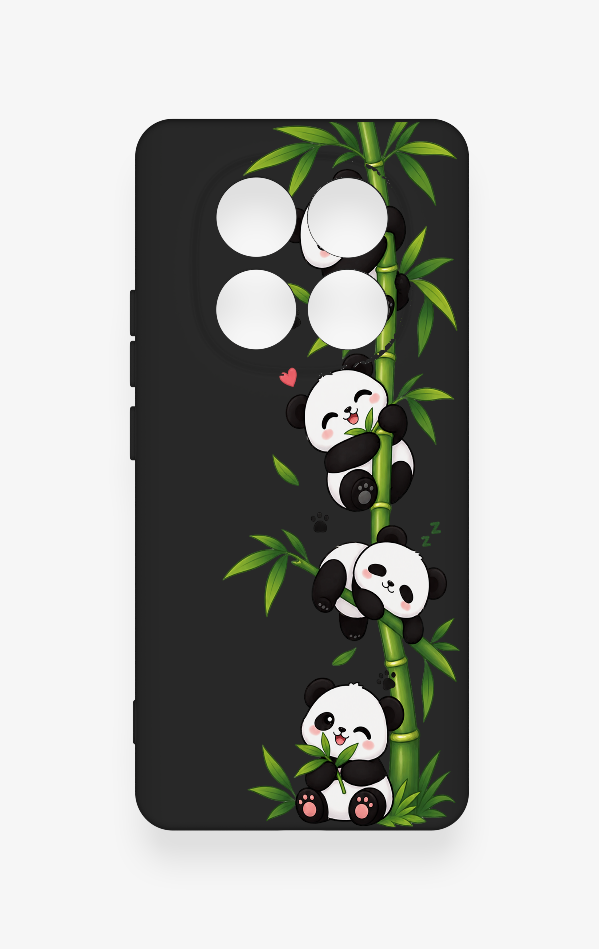 Redmi Note 14 Pro 5G Uyumlu Sevimli Panda Bambu Desenli Silikon Kılıf