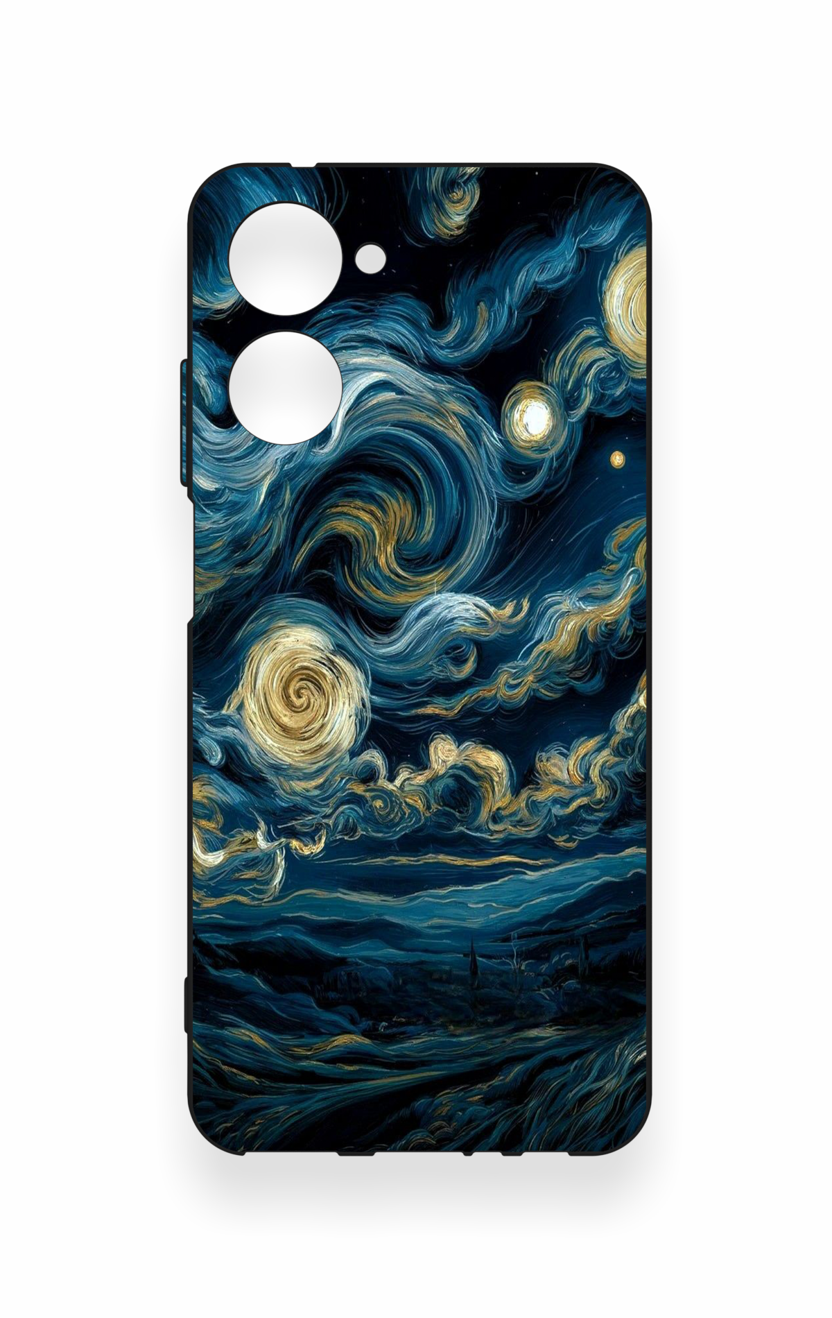 Realme 10 Uyumlu Yıldızlı Gece Desenli Silikon Kılıf
