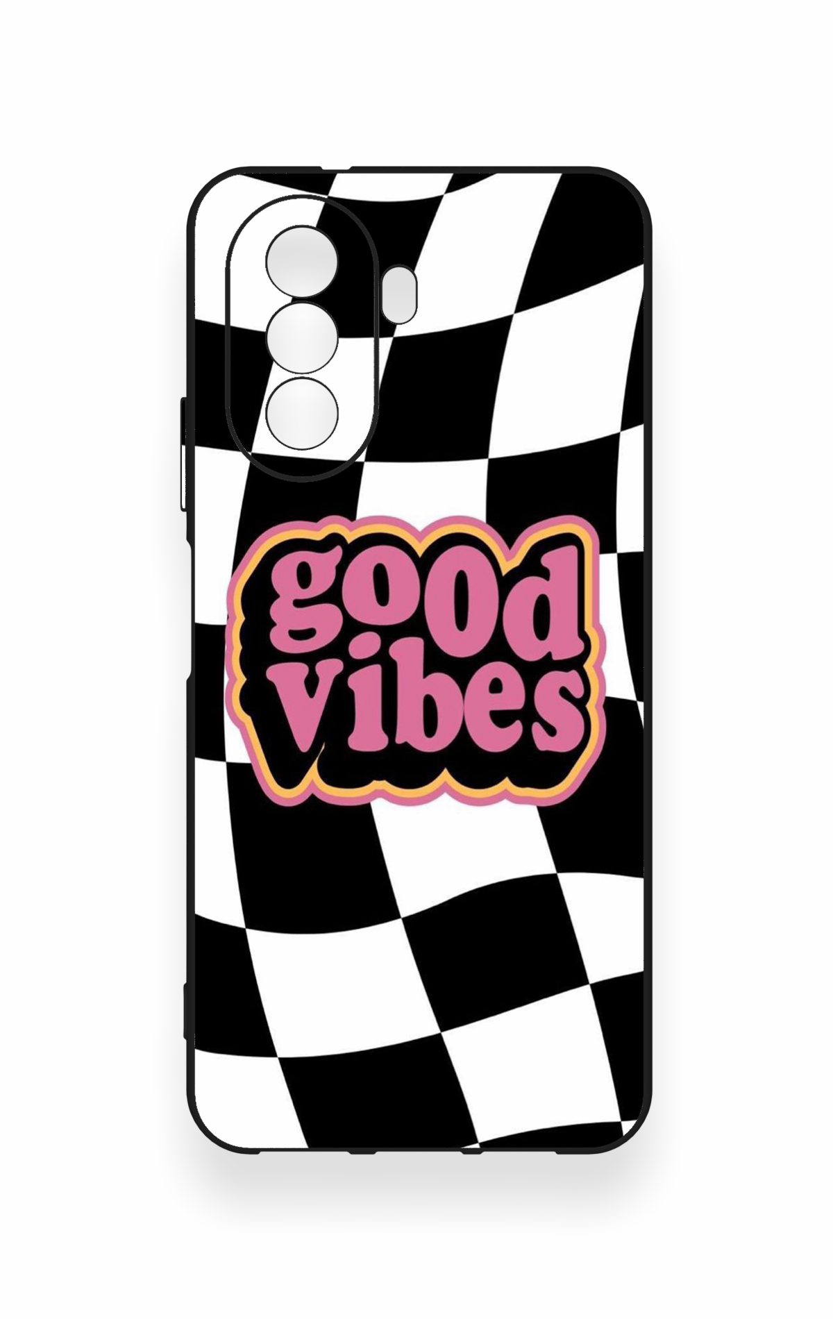 Huawei Nova Y70 Uyumlu Black Good Vibes Desenli Silikon Kılıf