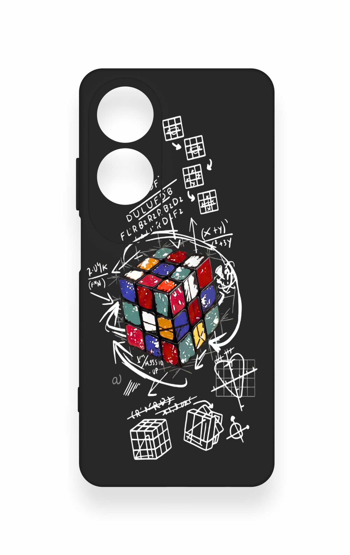 Oppo A60 Uyumlu Rubik Küb Desenli Silikon Kılıf