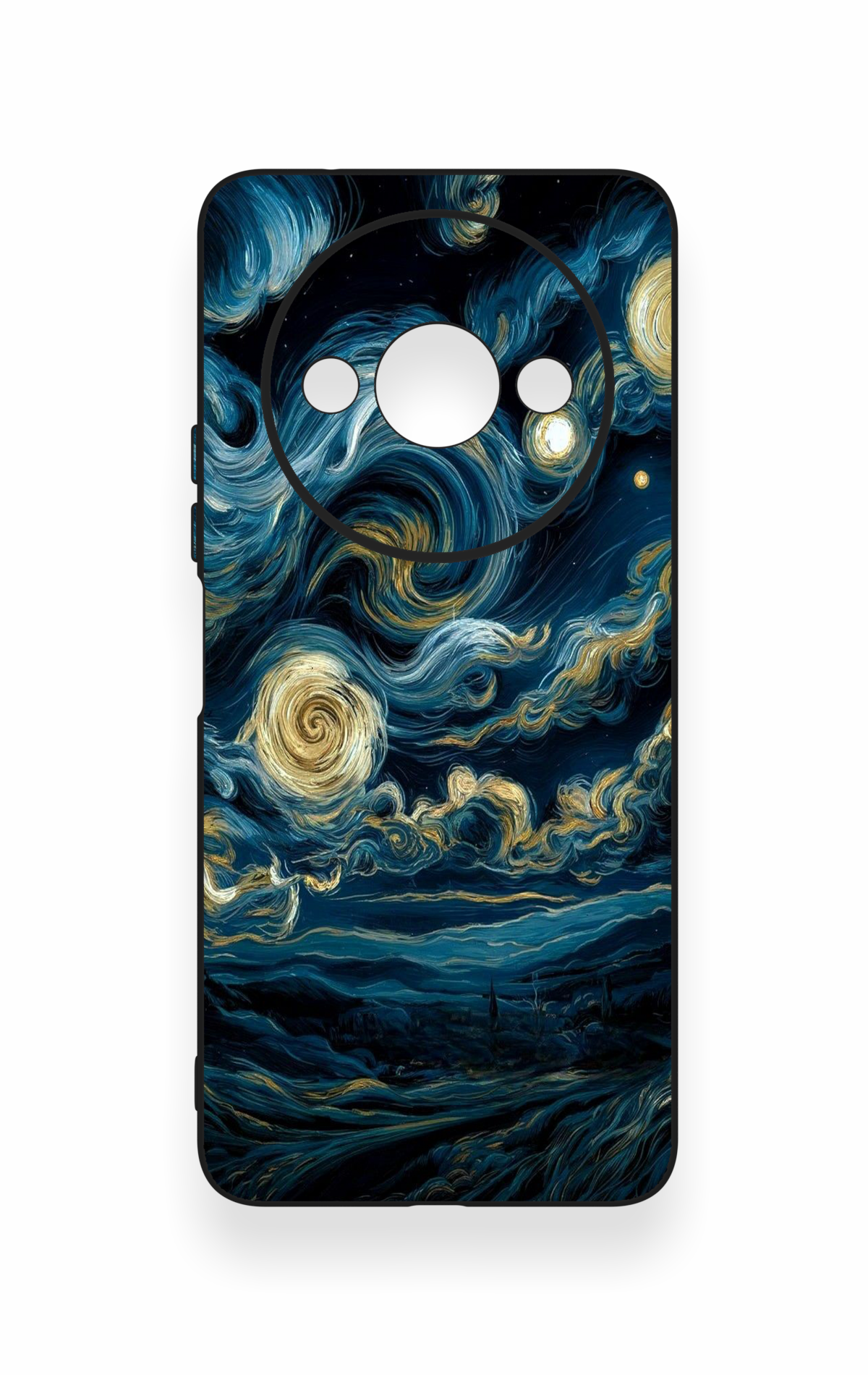 Redmi A3 Uyumlu Yıldızlı Gece Desenli Silikon Kılıf