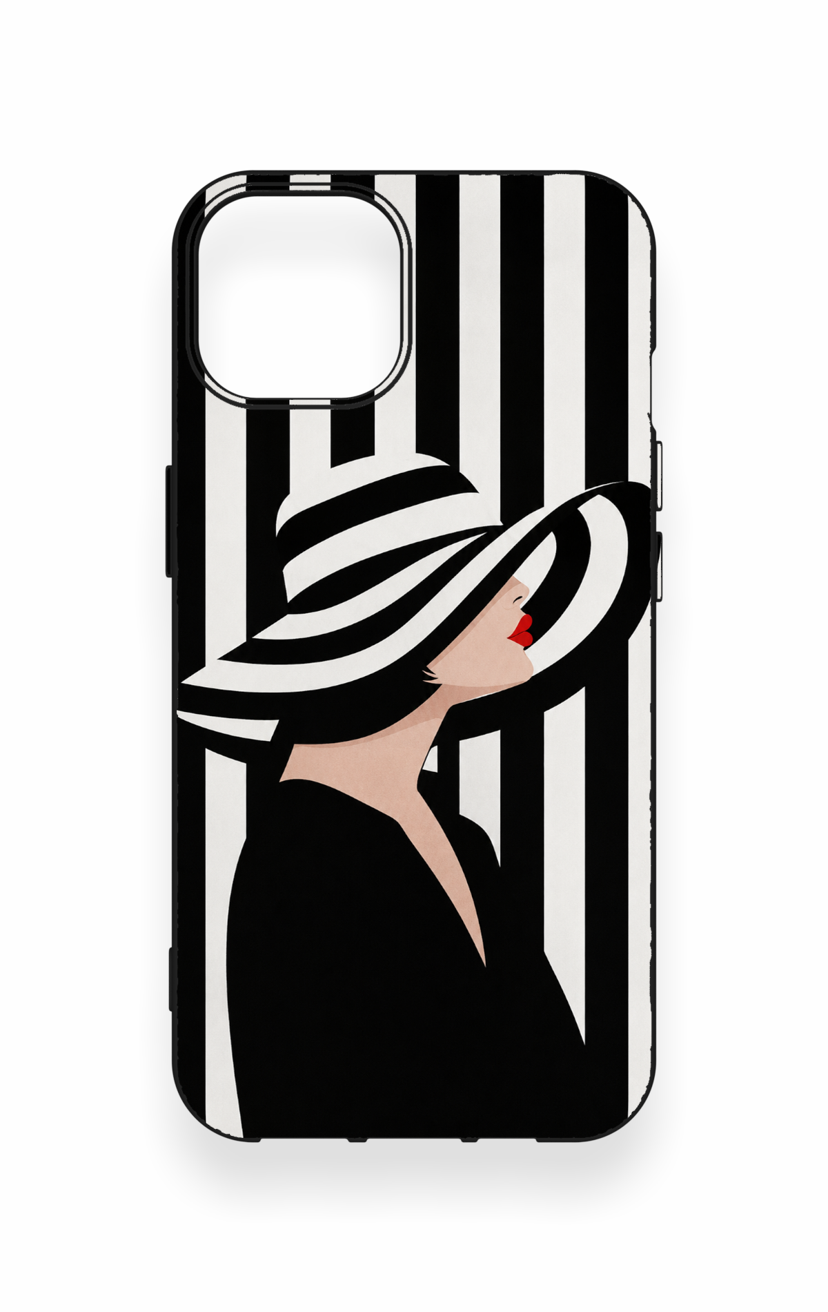 iPhone 14 Uyumlu Madam Marica Desenli Silikon Kılıf