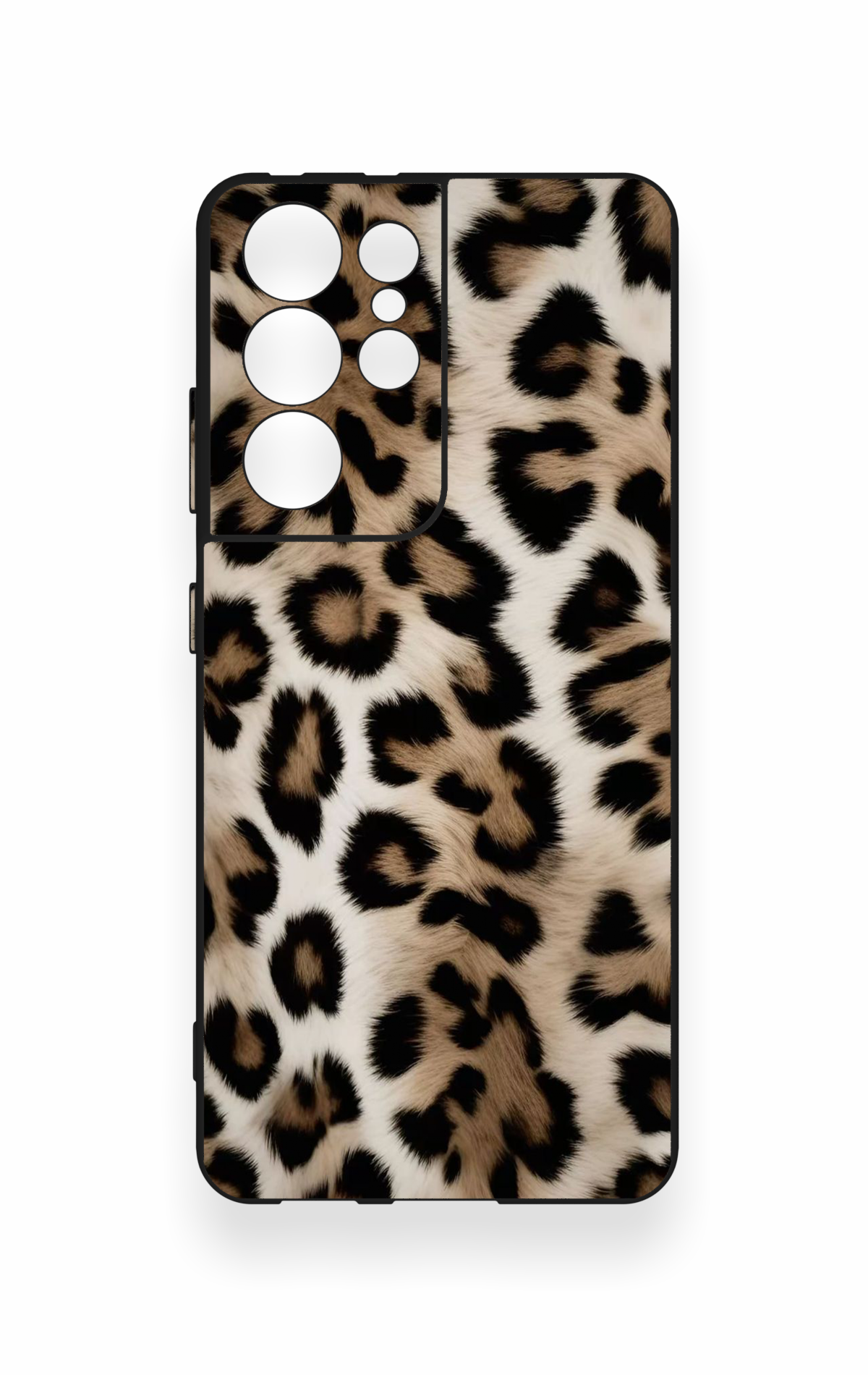 Samsung S21 Ultra Uyumlu Leopar Derisi Desenli Silikon Kılıf